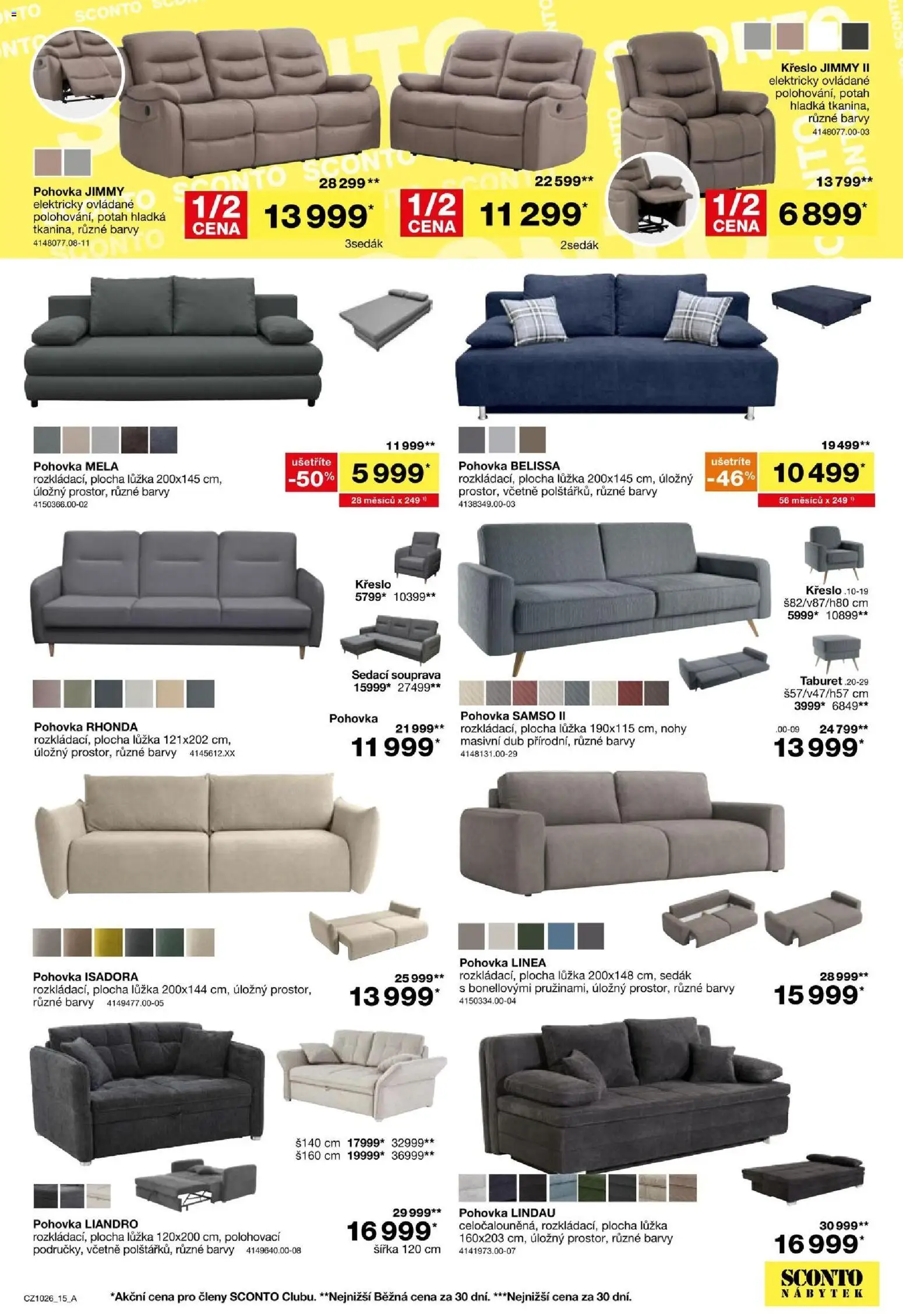 Sconto nábytek leták od 05.08.2026 | Strana: 15 | Produkty: Taburet, Nábytek, Pohovka, Barvy