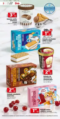 Vista previa Helado estilo artesano cacao, Dia Temptation 400 g válido desde el 01/07/2026 | Página: 2