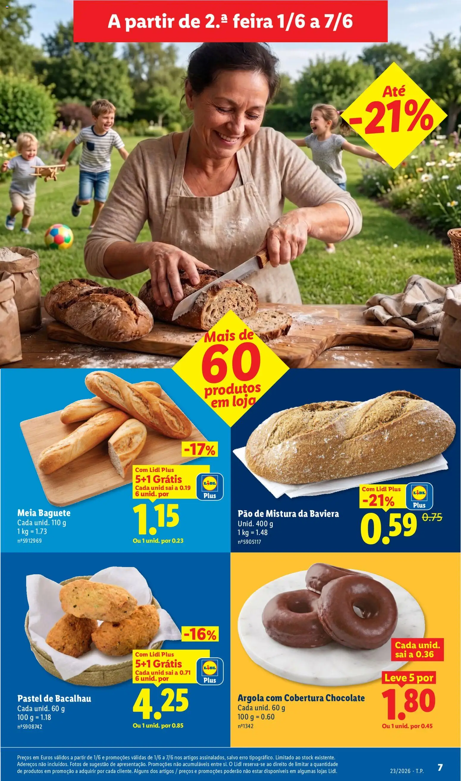 Lidl folheto │ válido de 01.06.2026 | Página: 7 | Produtos: Bacalhau, Pão, Chocolate