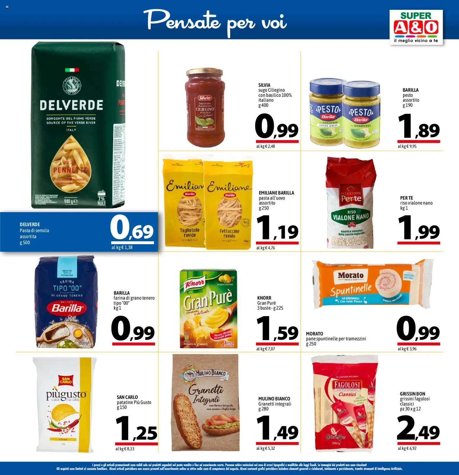 Volantino A&O del 17/09/2026 | Pagina: 9 | Prodotti: Pasta di semola, Latte, The, Pennette