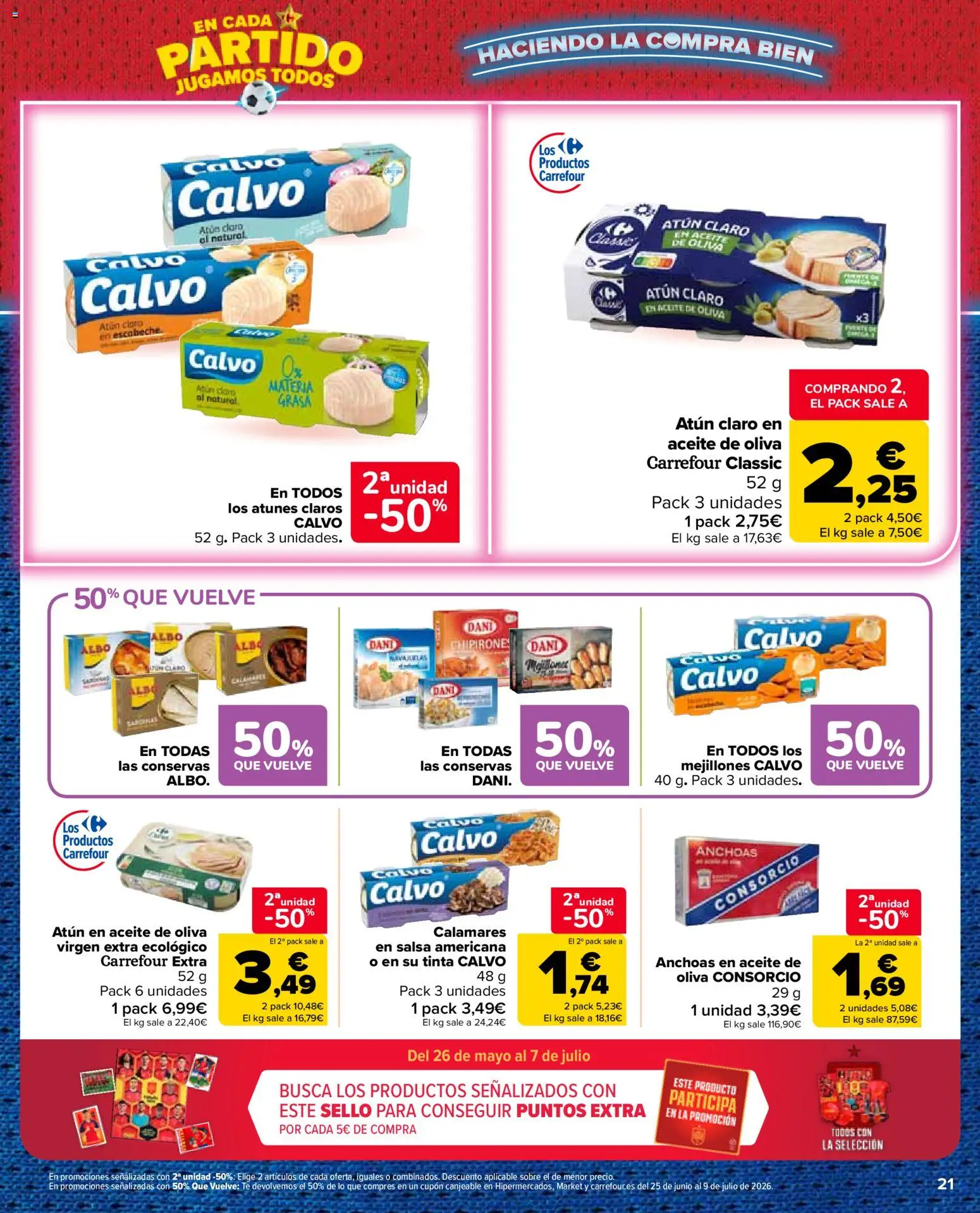 Carrefour Market folleto │ válido desde el 11.06.2026 | Página: 21 | Productos: Calamares, Aceite, Té, Aceite de oliva