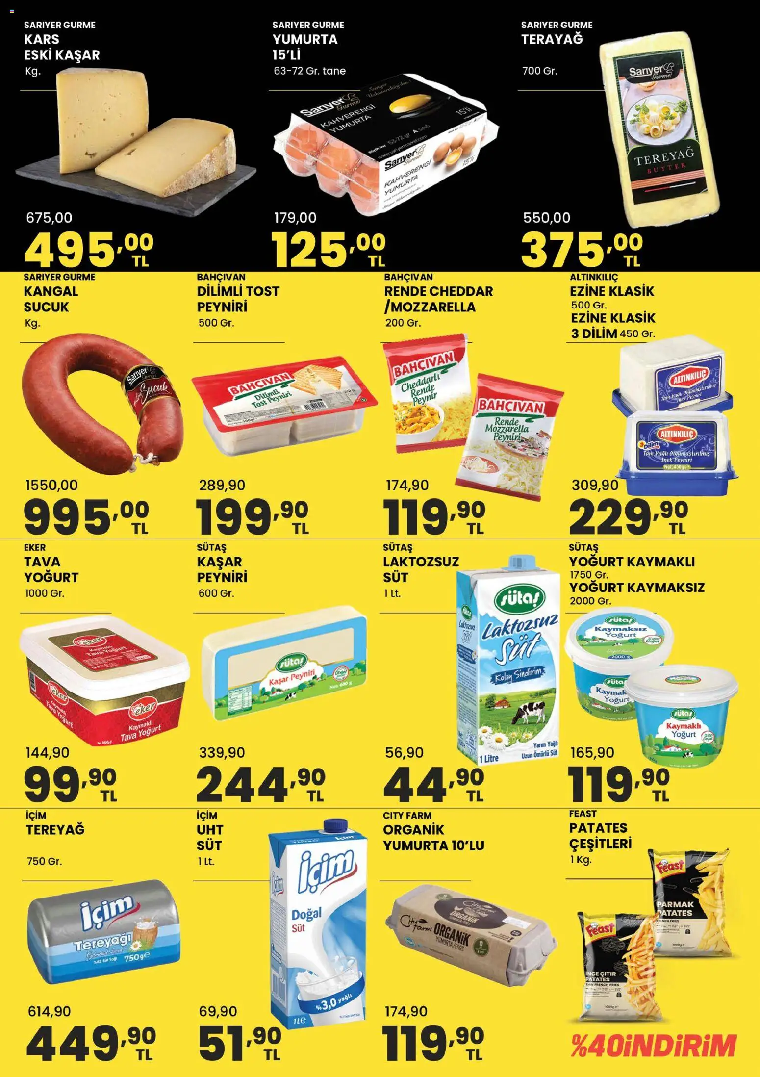 Sarıyer Katalog - 05.06.2026 tarihinden itibaren geçerlidir | Sayfa: 2 | Ürünler: Tereyağı, Yoğurt, Rende, Sucuk