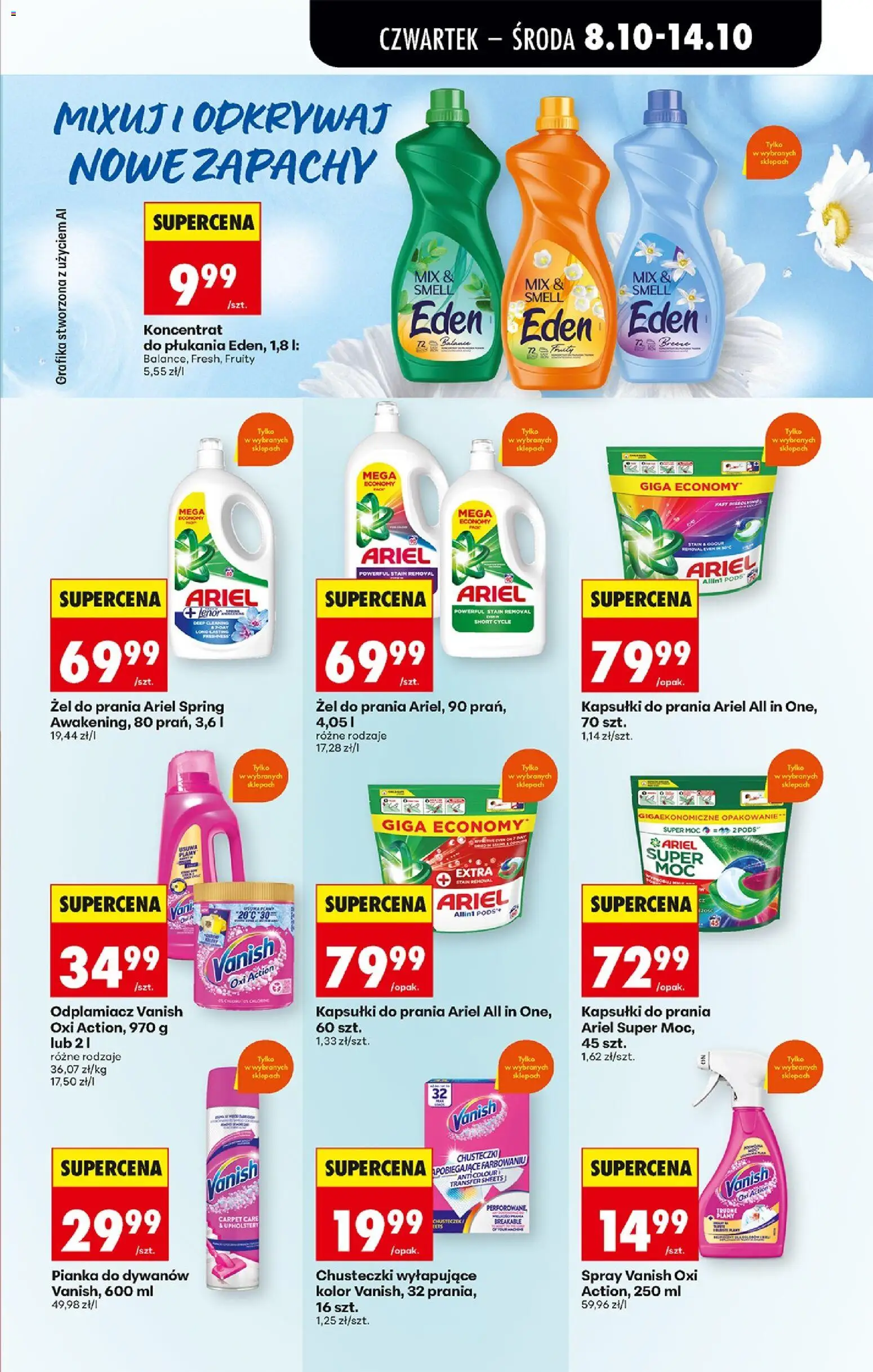Biedronka Polsko leták - Codziennie niskie ceny od 08.10.2026 | Strana: 75 | Produkty: Lenor, Ariel, Vanish