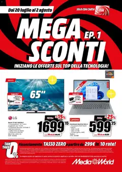 Anteprima del volantino Media World volantino Sconti valido a partire dal 20/07/2026