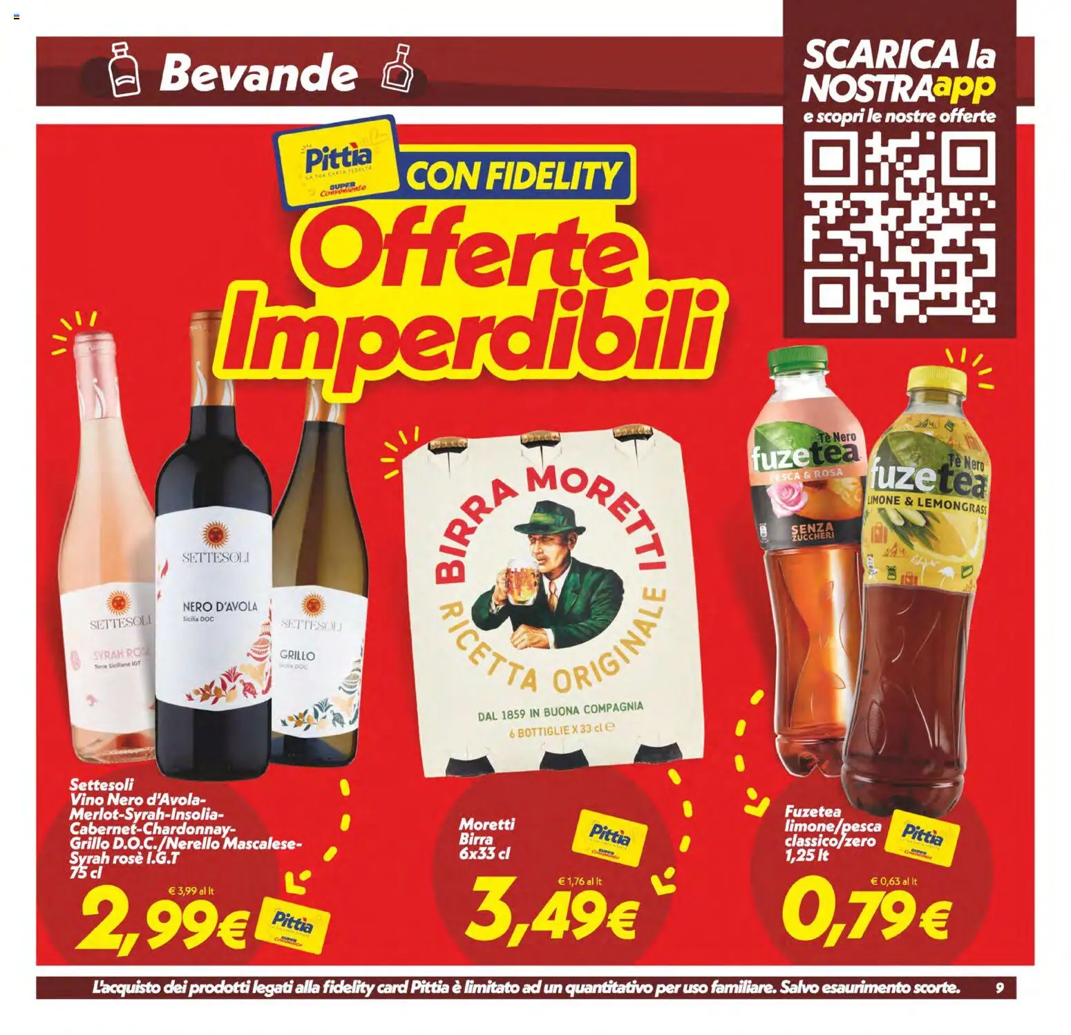 Volantino SuperConveniente del 09.06.2026 | Pagina: 9 | Prodotti: Birra, Tè, Limone, Vino