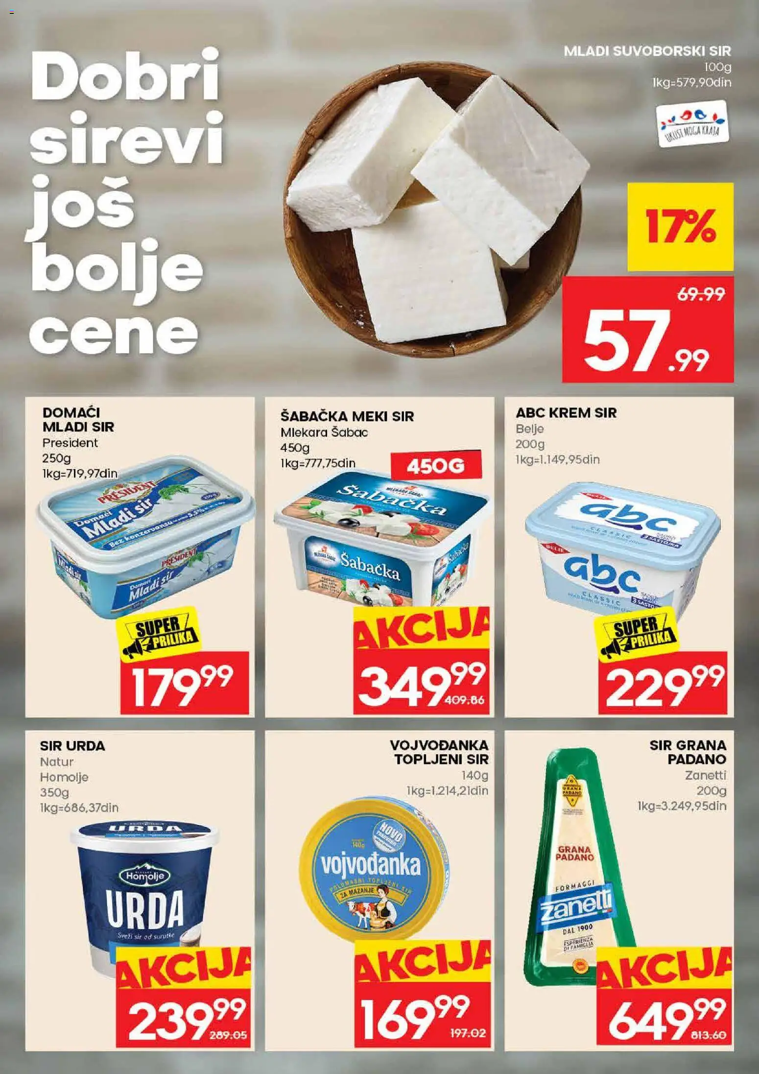 Idea katalog - važi od 28.05.2026 | Strana: 9 | Proizvode: Mladi sir, Krem sir, Sir, Topljeni sir