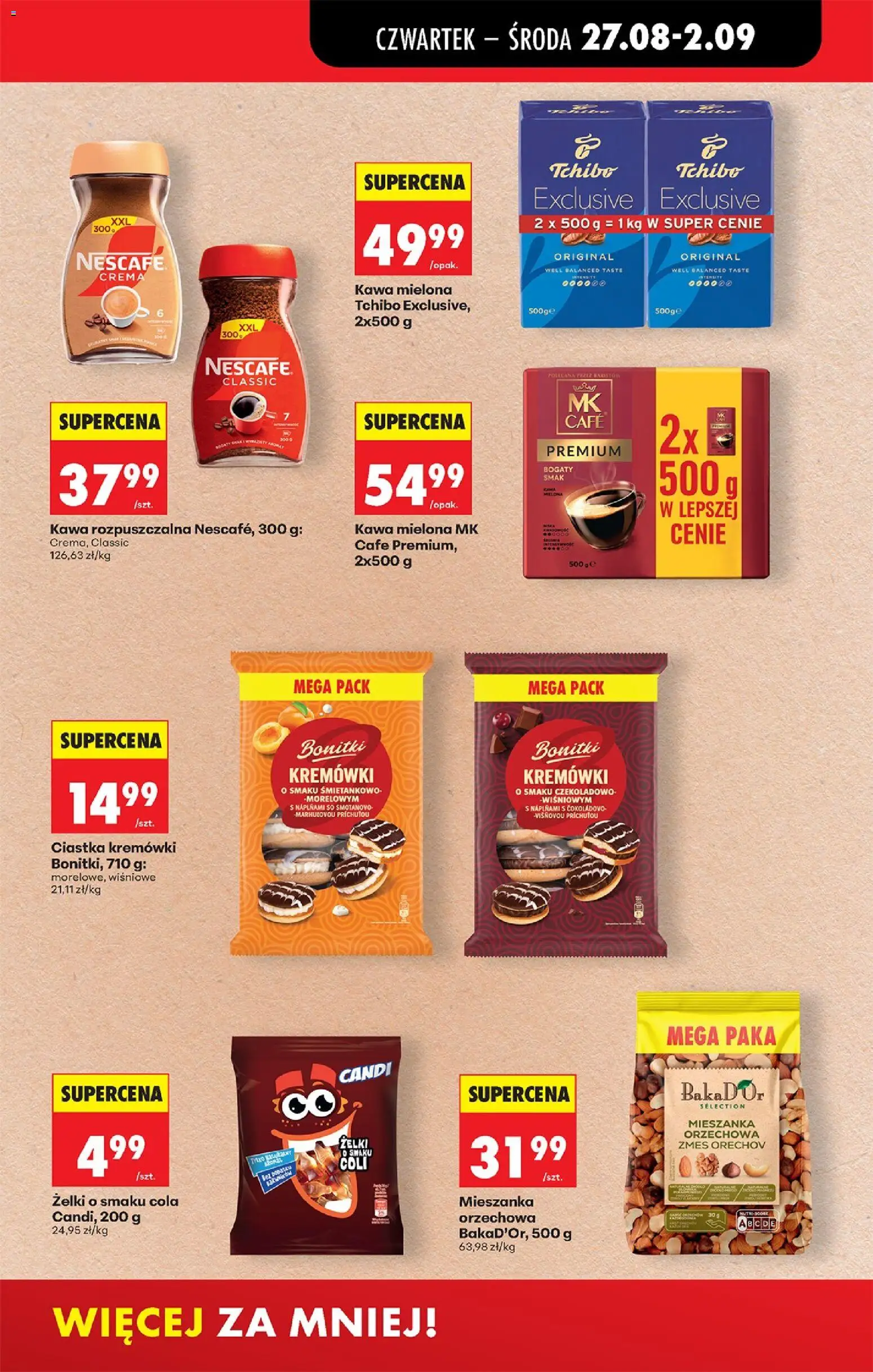Biedronka Polsko leták - Codziennie niskie ceny od 27.08.2026 | Strana: 61 | Produkty: Tchibo, Nescafé, Crema, Cola