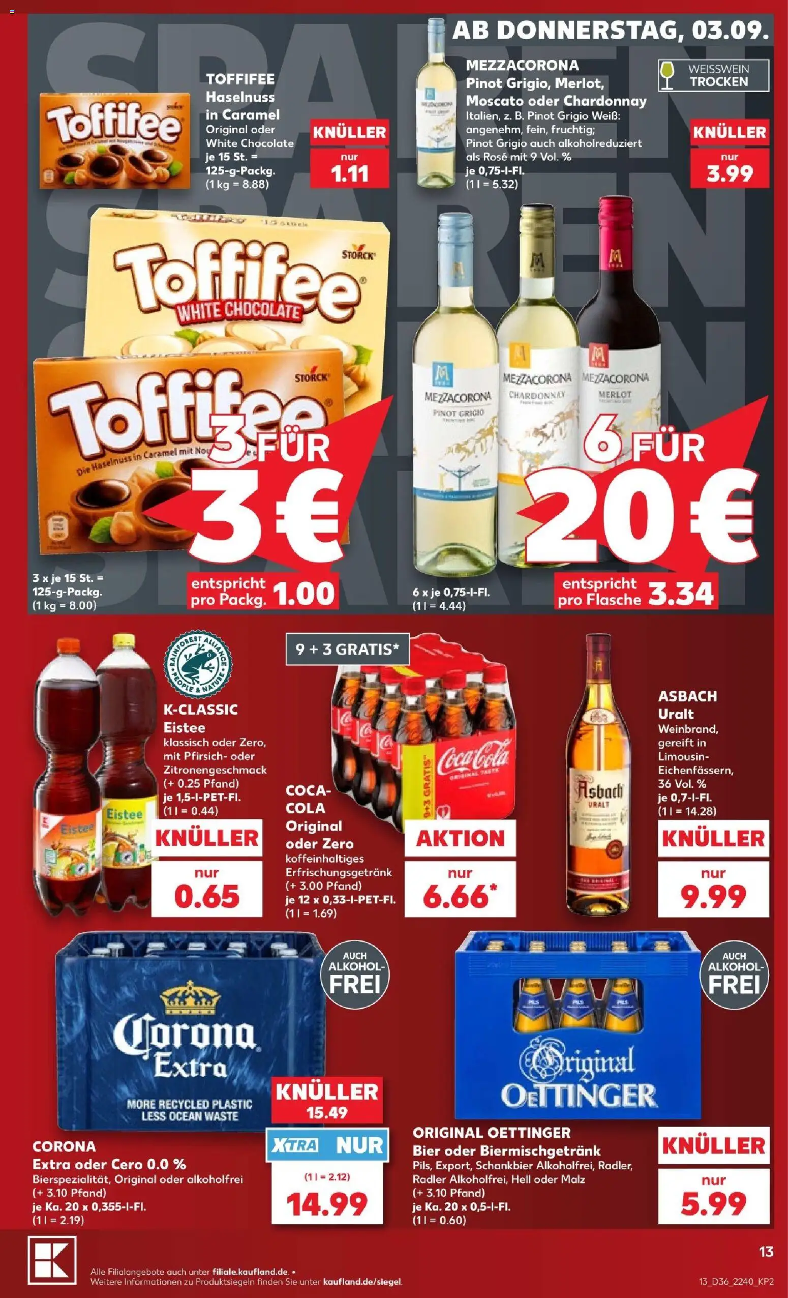 Kaufland Prospekt Speyer – gültig ab 03.09.2026 | Seite: 13 | Produkte: Maggi, Lasagne, Nutella, Gerichte