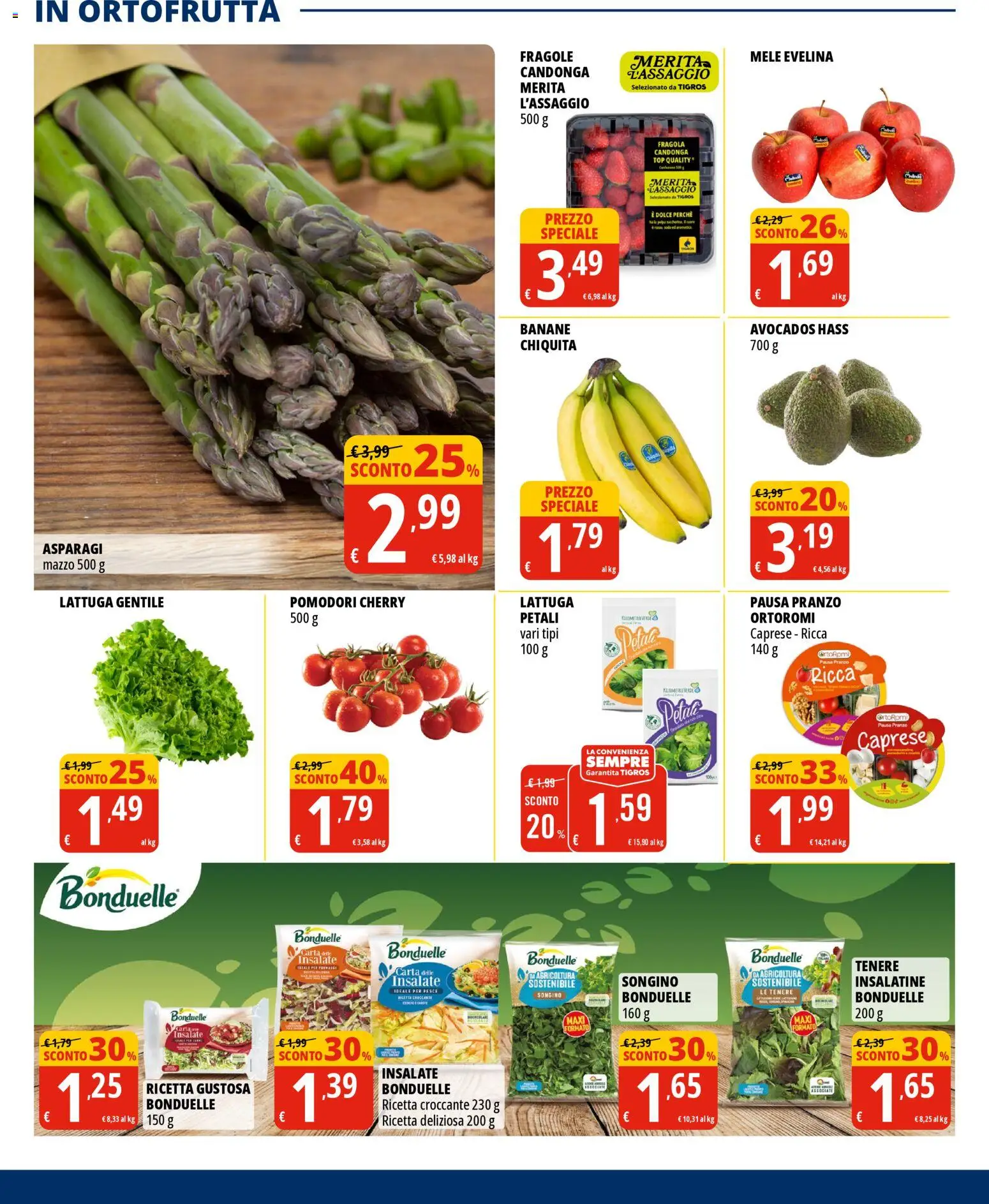 Volantino Tigros del 07.05.2026 | Pagina: 12 | Prodotti: Mele, Pesce, Fragole, Top