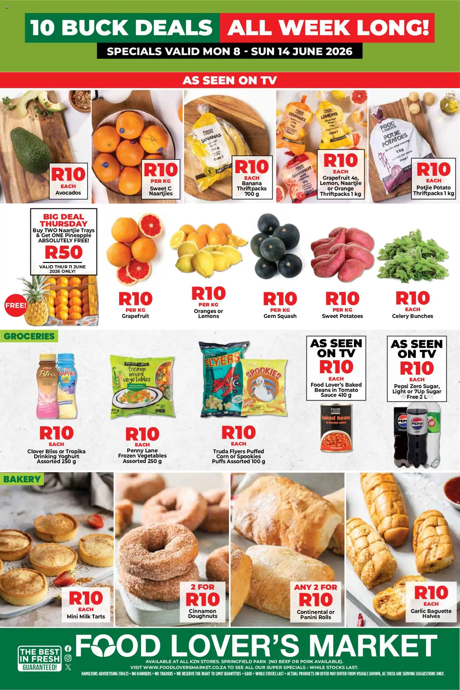 New Food Lover's Market catalogue – valid from 08.06.2026 | Page: 1 | Products: Milk, Light, Bananas, Vegetables