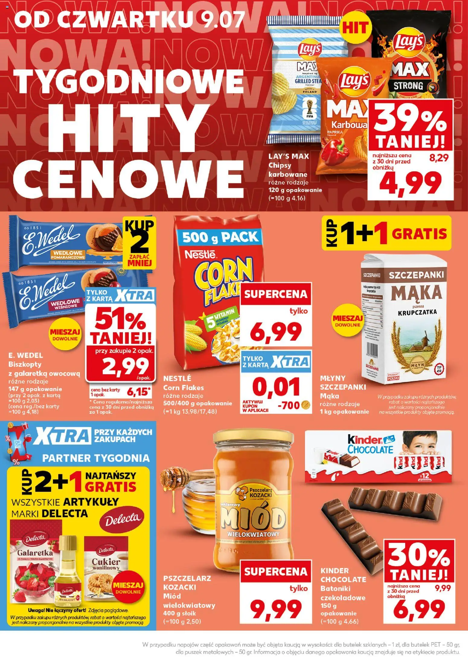 Kaufland Polsko leták - Mocny start od 13.07.2026 | Strana: 10 | Produkty: Paprika, Lay's, Chipsy, Karty