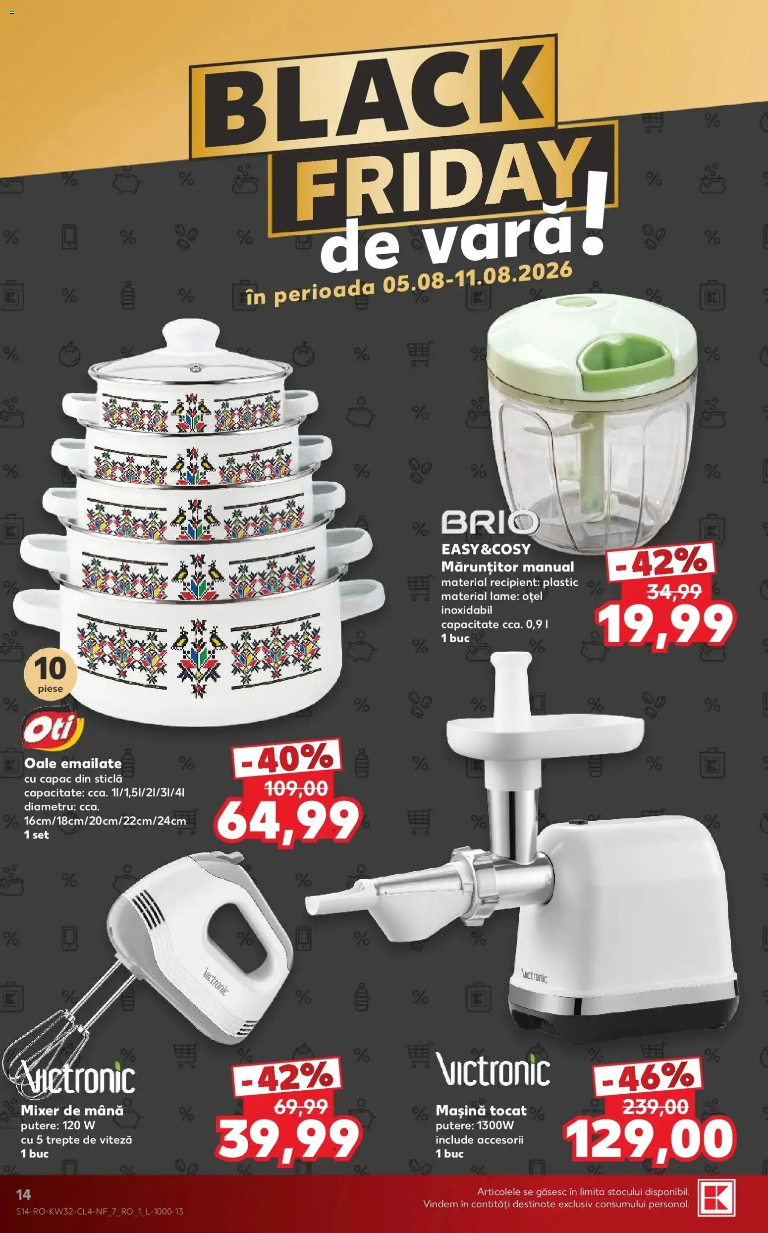 Noul catalog Kaufland – valabil de la 05.08.2026 | Pagină: 14 | Produse: Mixer, Black