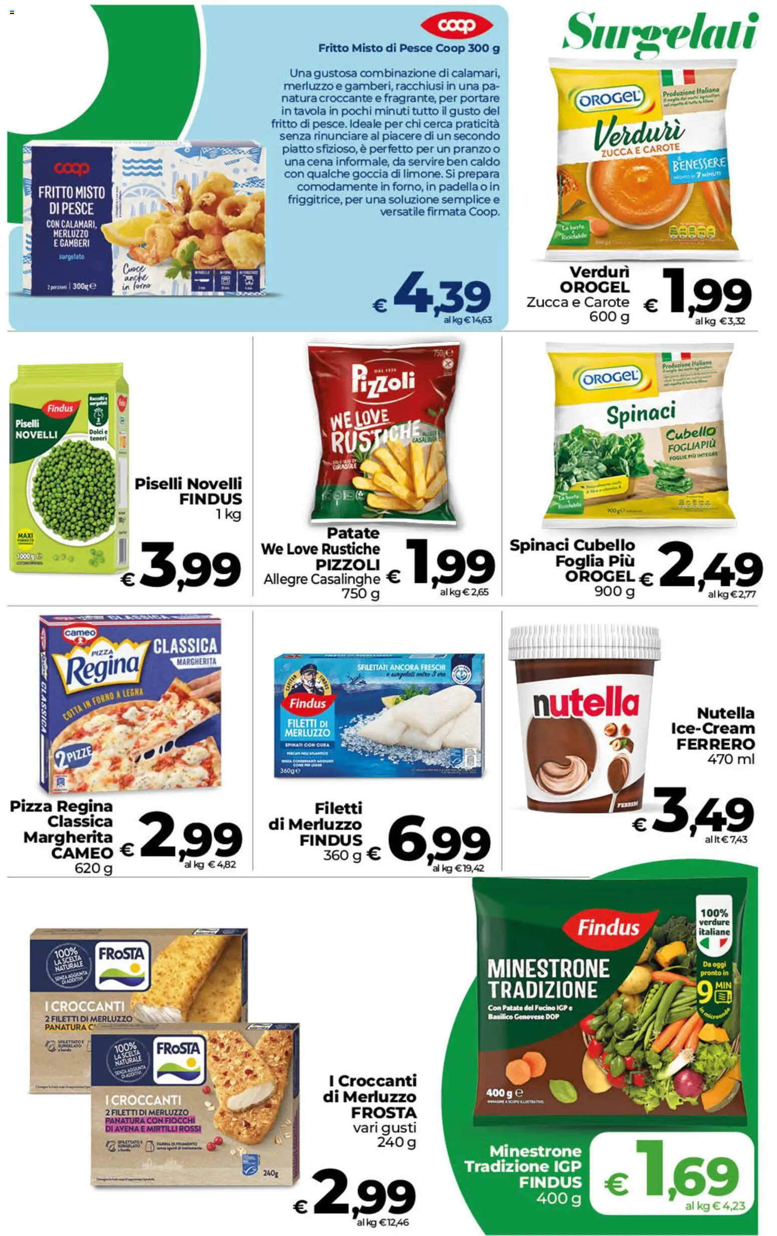 Volantino COOP del 23/10/2026 | Pagina: 12 | Prodotti: Merluzzo, Nutella, Dolci, Piatto