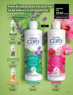 Katalógus AVON 2026 májusi - amely érvényes a következő dátumtól: 01.05.2026 | Oldal: 169 | Termékek: Aloe vera, Vaj, Sampon, Avokádó