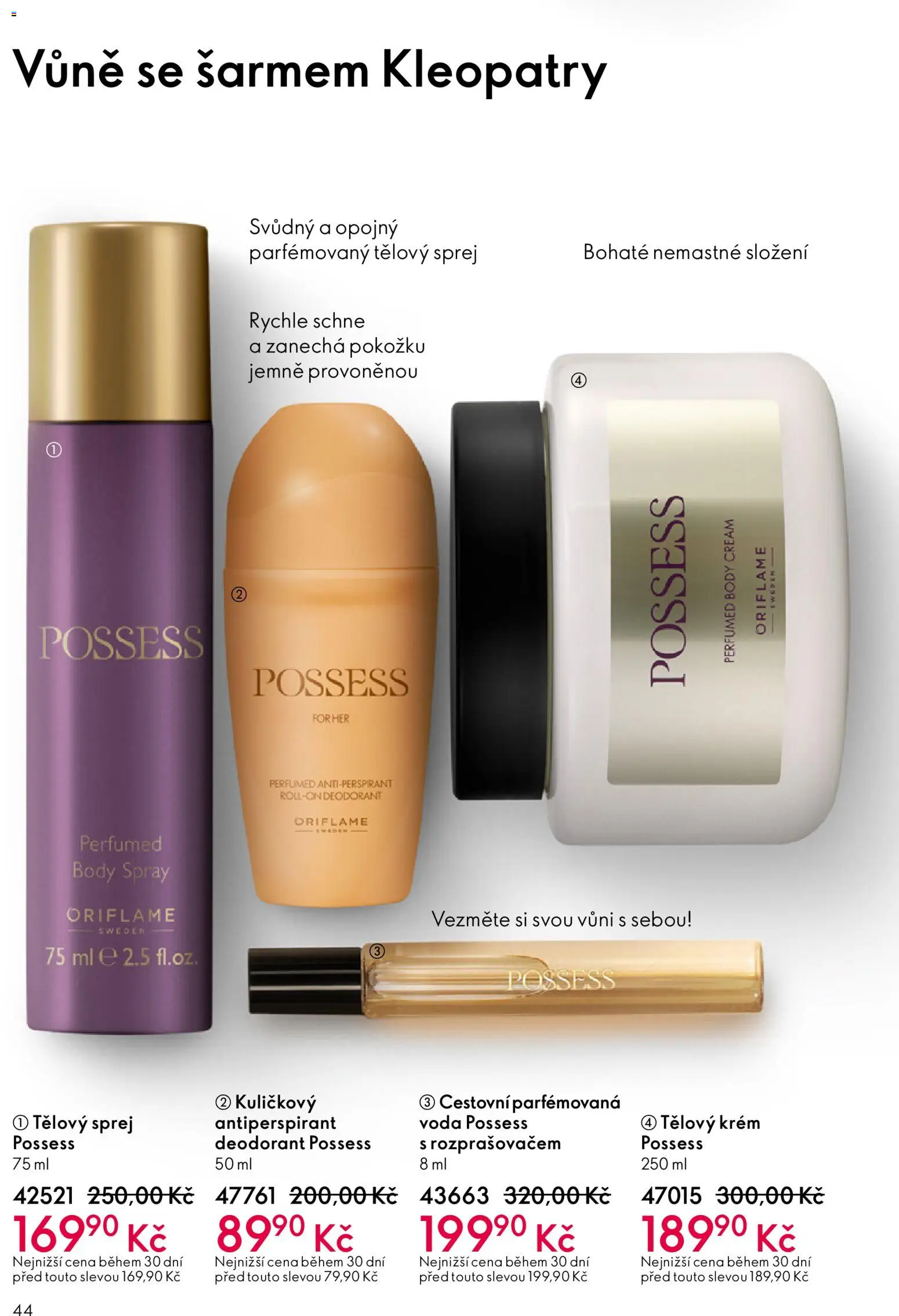 Oriflame katalog č. 08/2026 od 27.05.2026 | Strana: 44 | Produkty: Tělový krém, Voda, Krém, Body