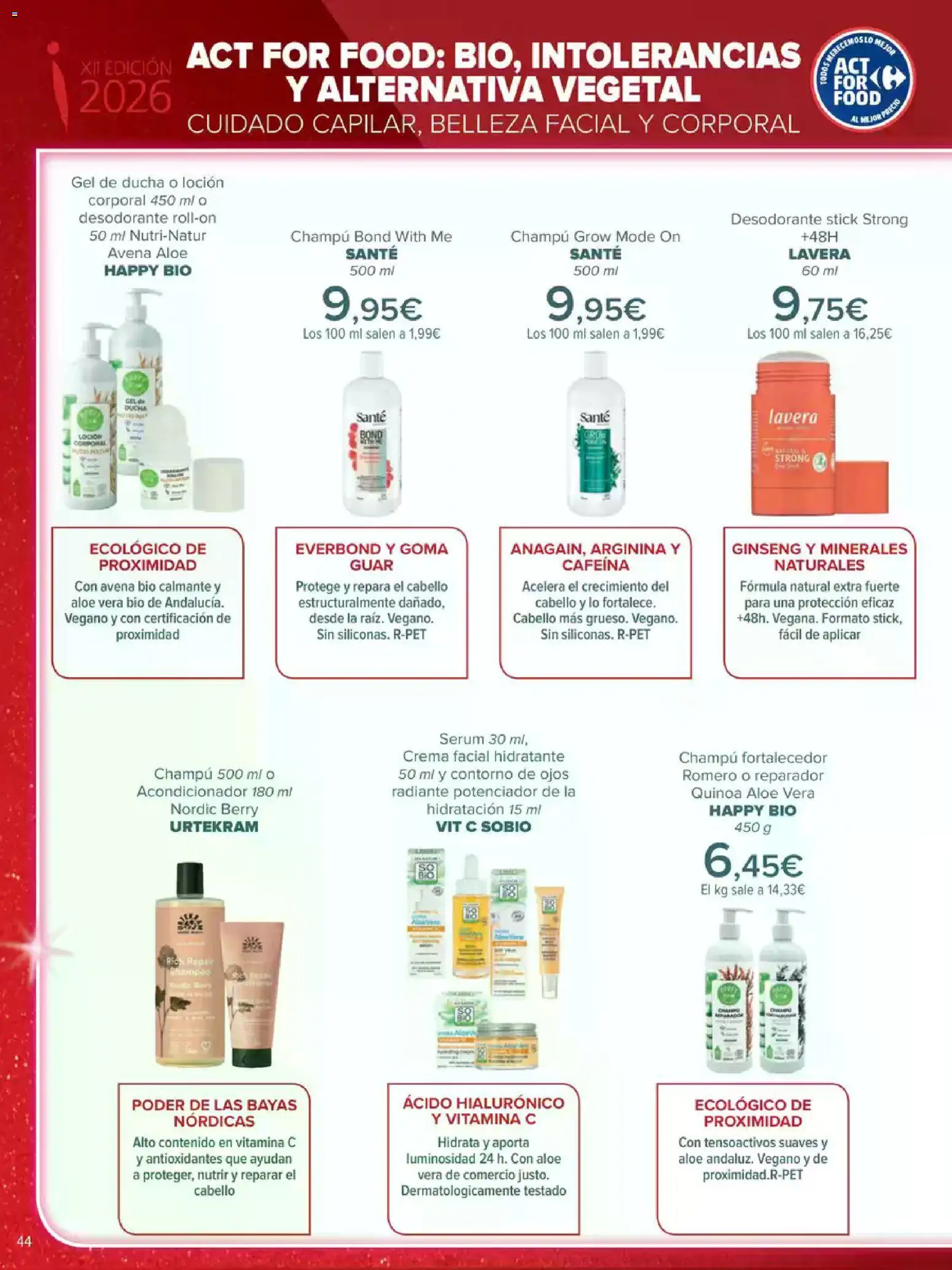 Carrefour Innovación │ válido desde el 05.05.2026 | Página: 44 | Productos: Champú, Gel de ducha, Crema, Ducha