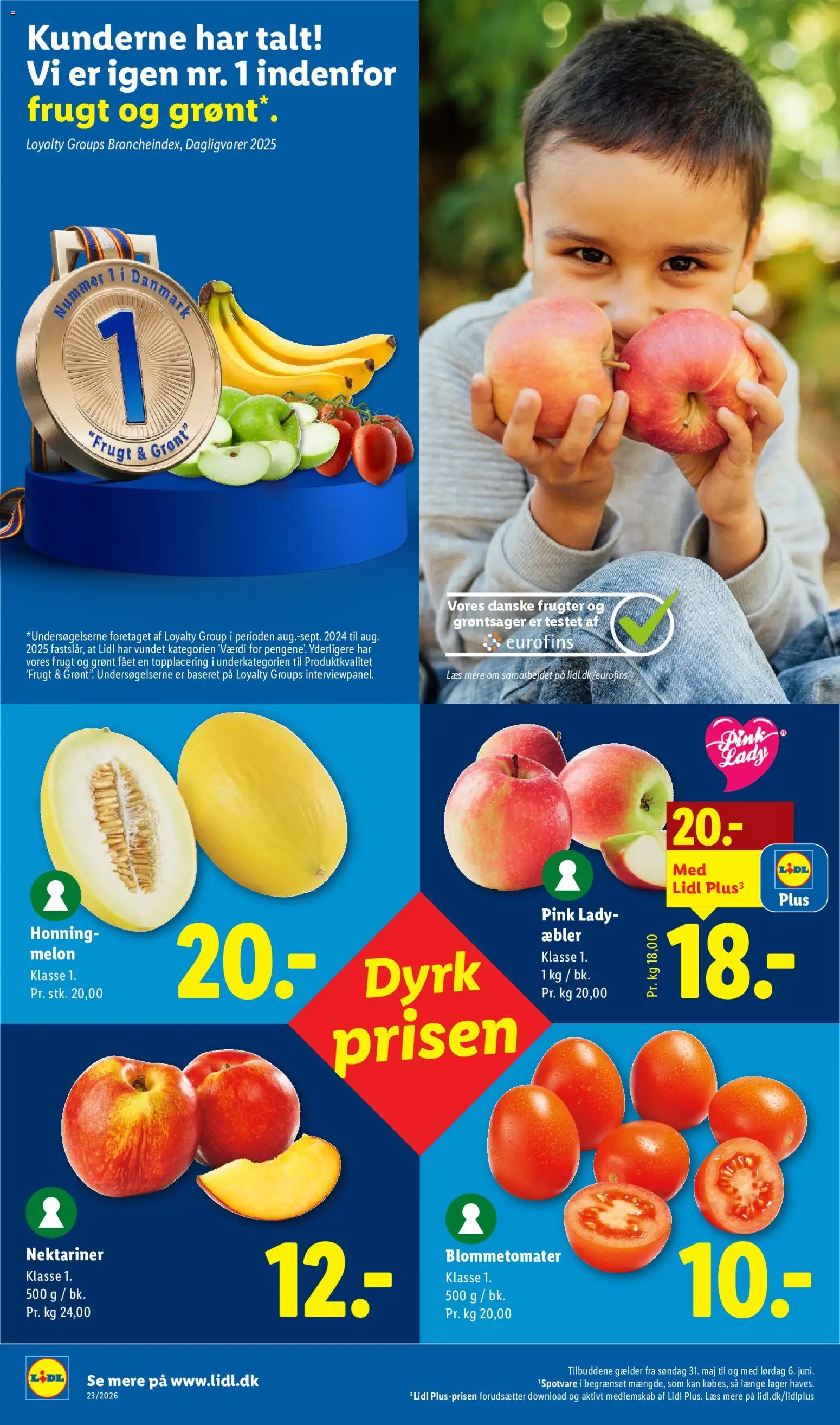 Lidl tilbudsavis – gyldig fra 31.05.2026 | Side: 6 | Produkter: Æbler, Honning, Nektariner, Søm