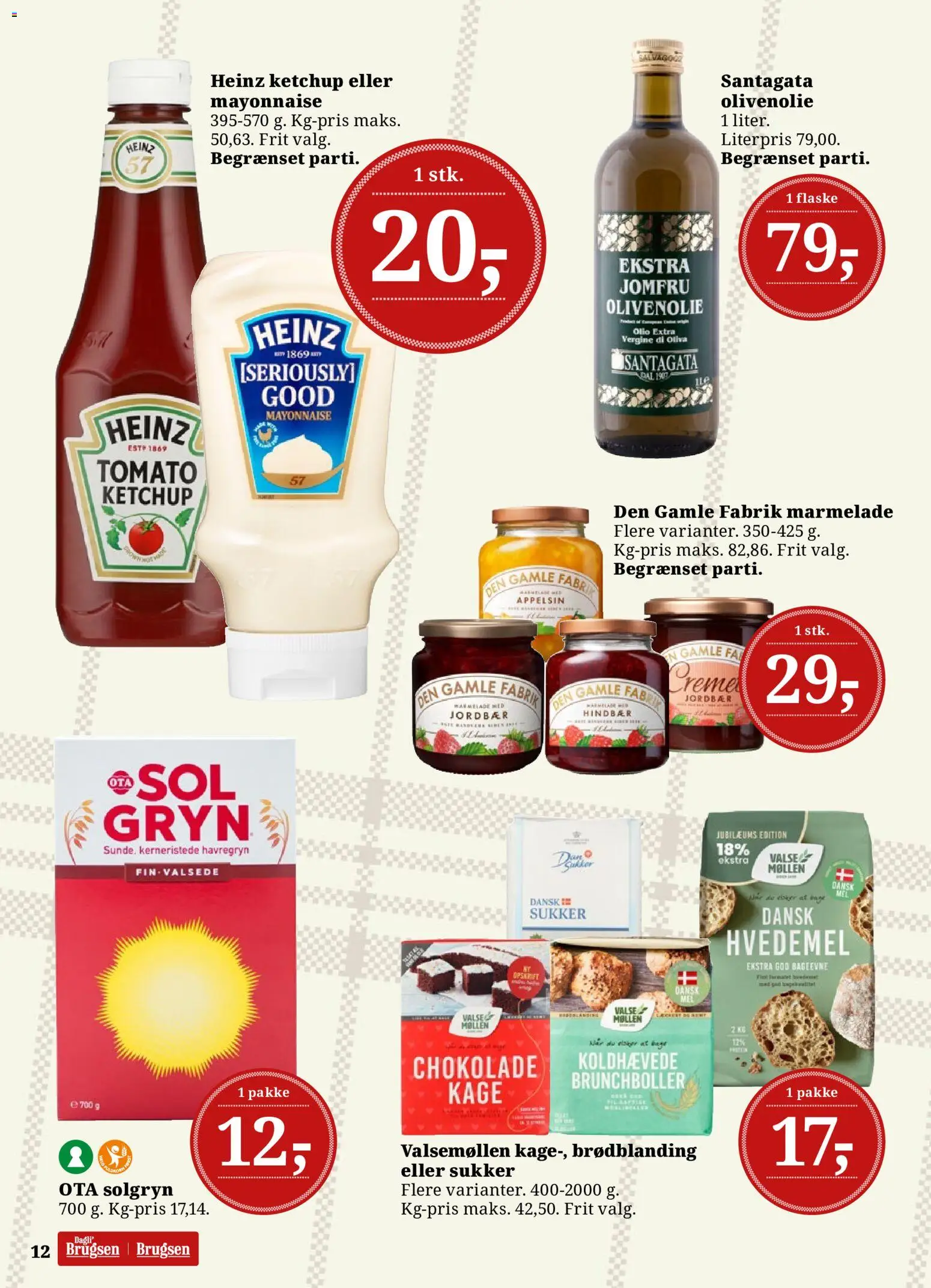 Dagli'Brugsen tilbudsavis – gyldig fra 08.05.2026 | Side: 12 | Produkter: Jordbær, Hvedemel, Sukker, Olivenolie