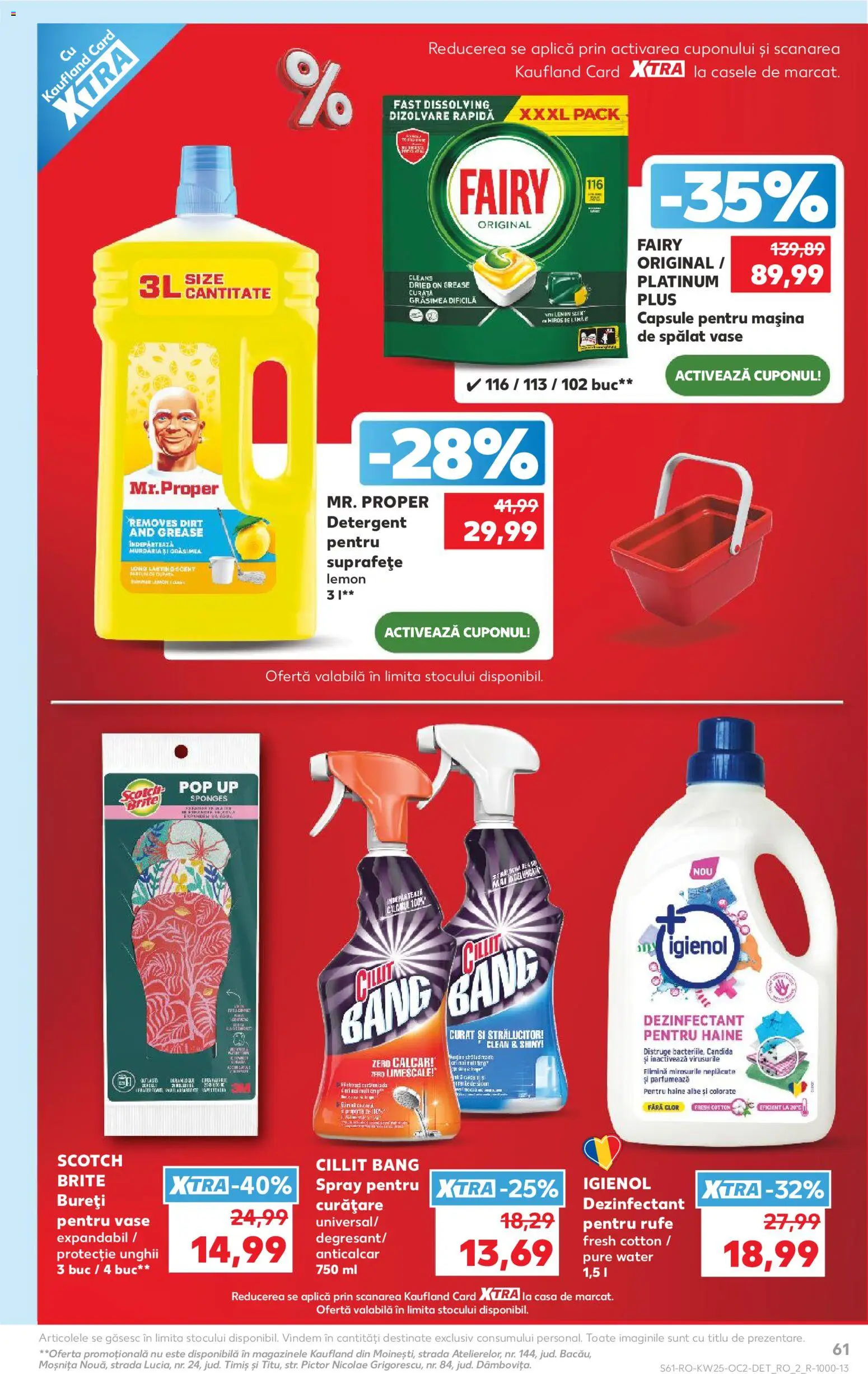 Noul catalog Kaufland – valabil de la 17.06.2026 | Pagină: 61 | Produse: Mașină De Spălat Vase, Detergent, Capsule pentru mașina de spălat, Haine