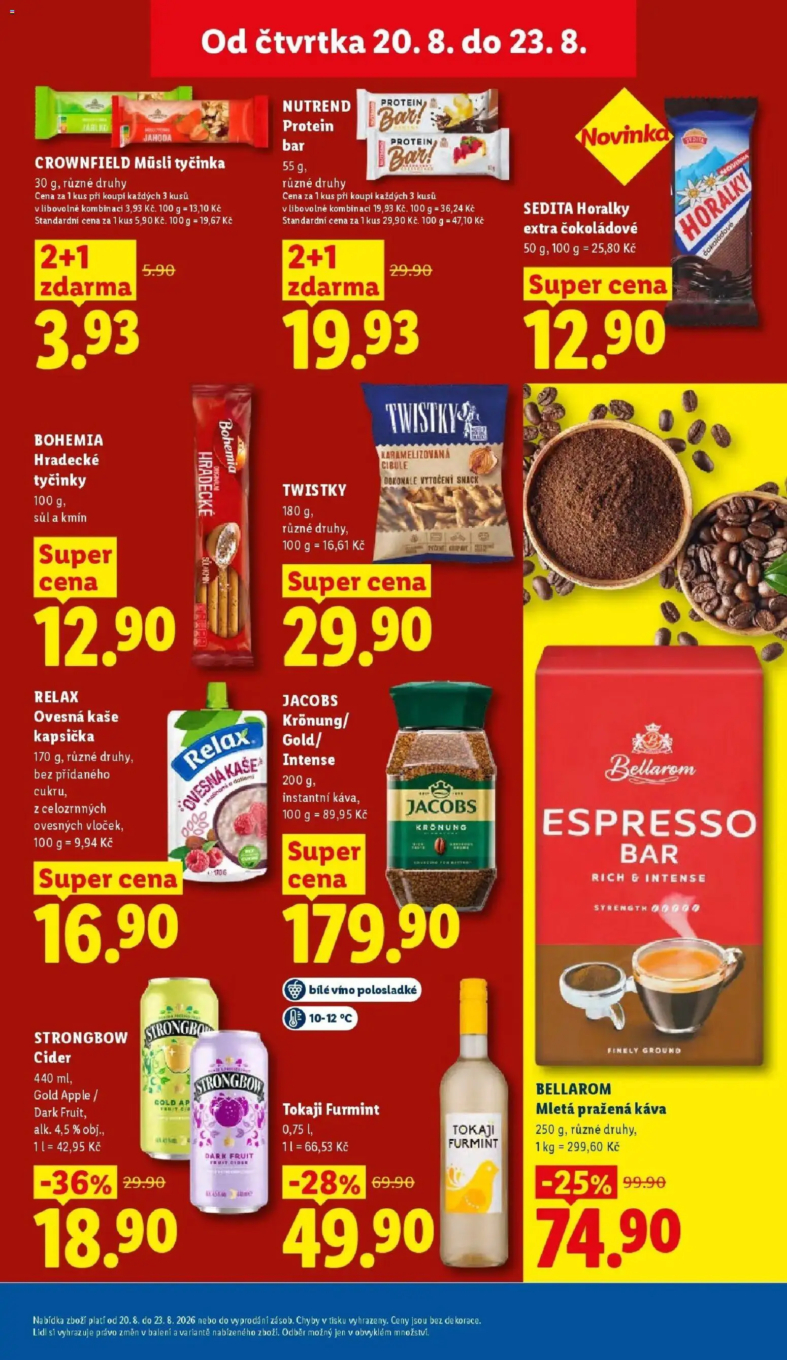 Lidl leták od 20.08.2026 - Nový akční leták | Strana: 27 | Produkty: Protein bar, Horalky, Kaše, Müsli tyčinka