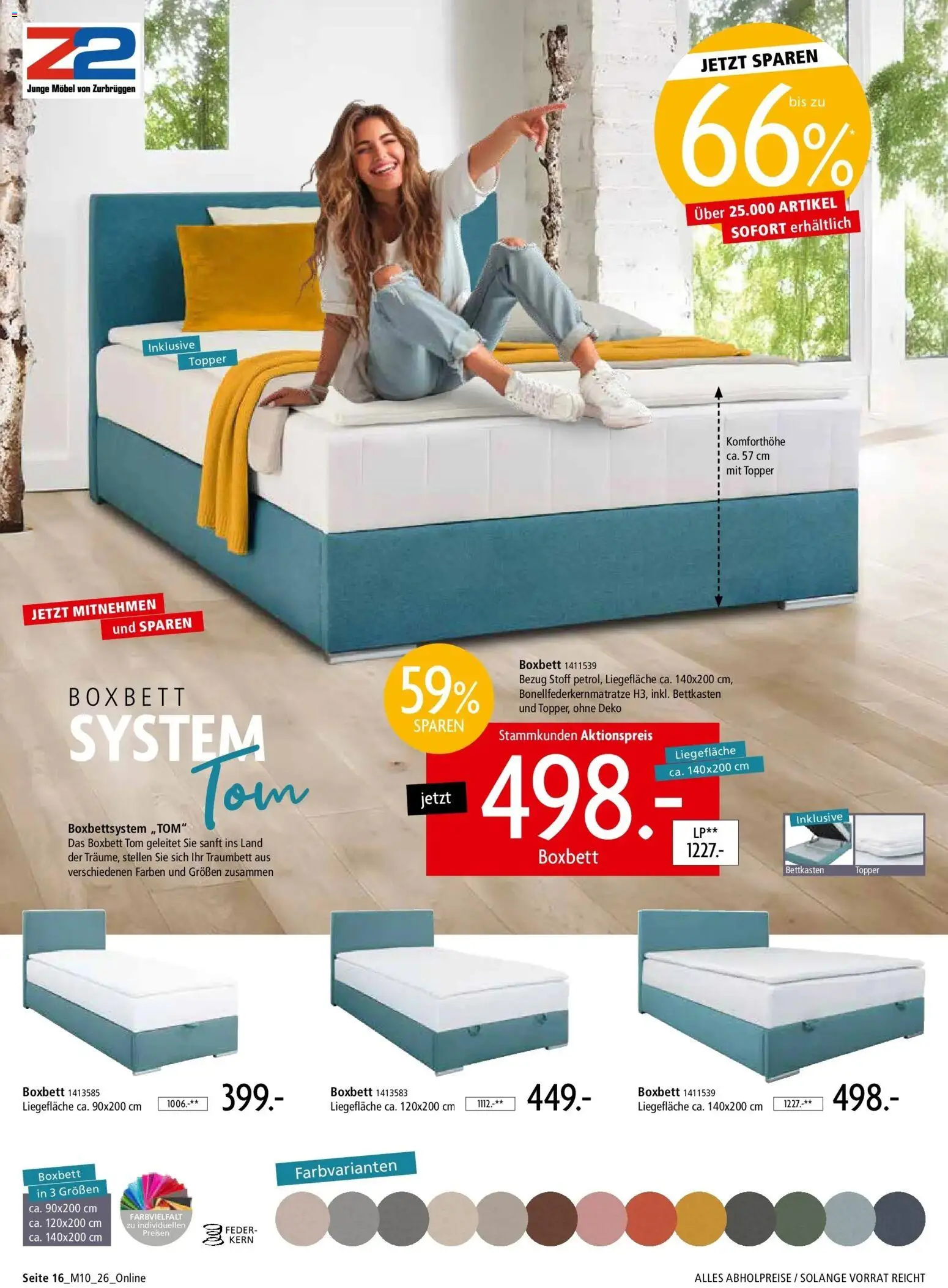 Zurbrüggen - Zurbrüggen: Mitnahme Möbel (ab 08.08.2026) zum Blättern | Seite: 16 | Produkte: Topper