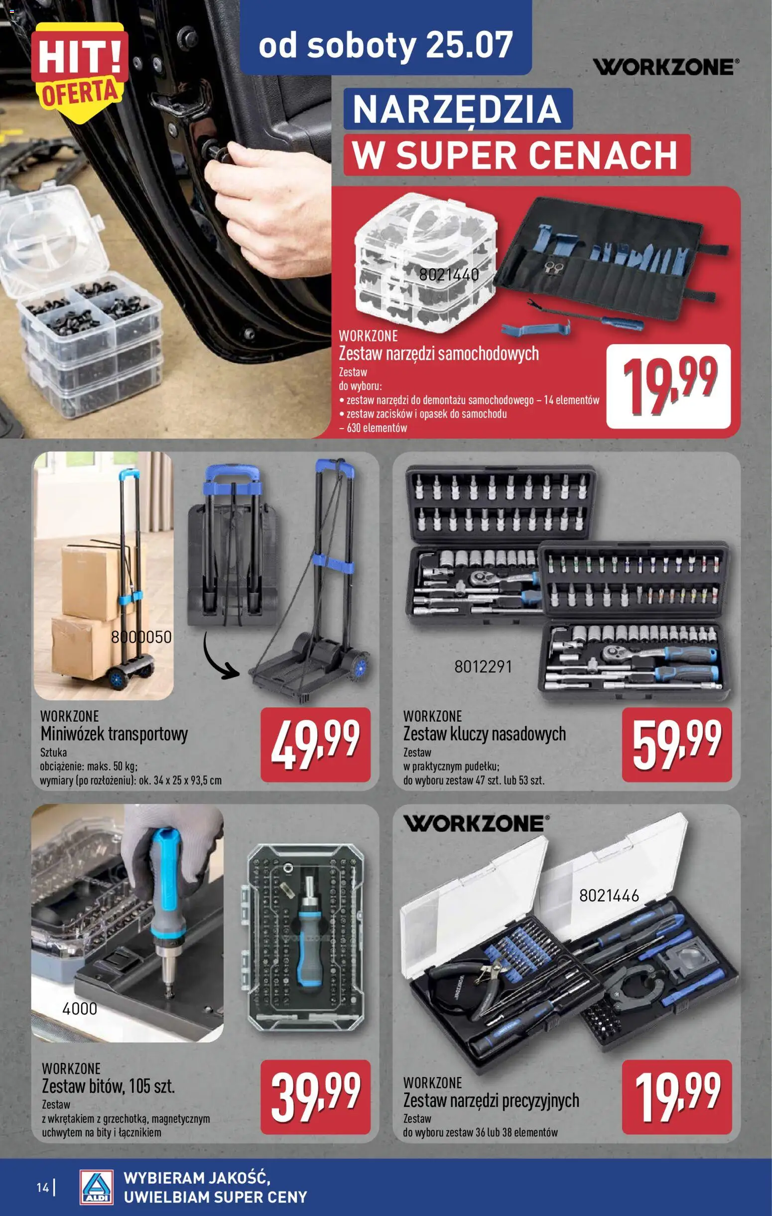 Aldi Polsko leták - Ostatnie sztuki w wybranych sklepach od 22.07.2026 | Strana: 14 | Produkty: Opasek