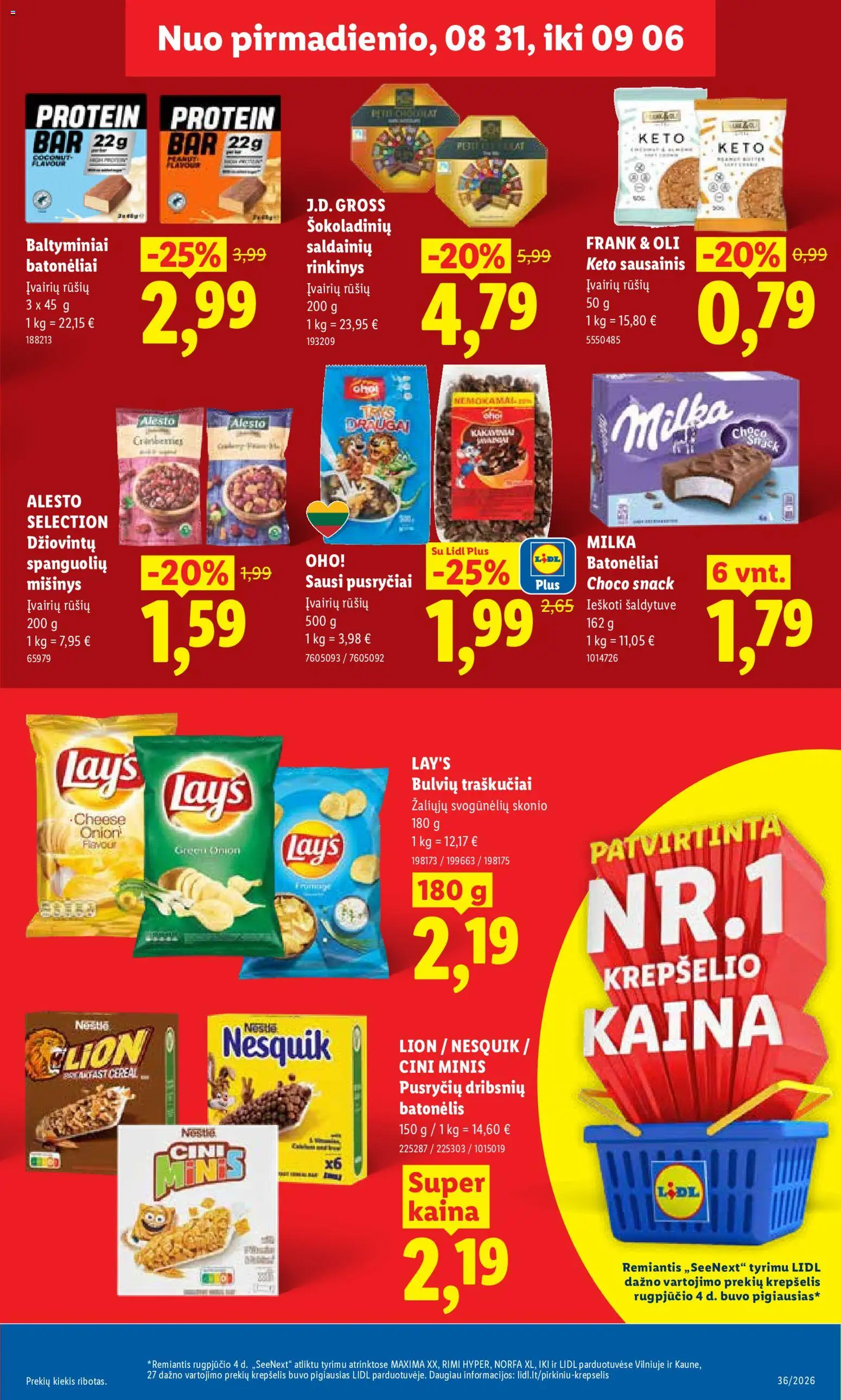 LIDL akcijos nuo 2026.08.31 | Puslapis: 13 | Prekių: Krepšelis, Traškučiai