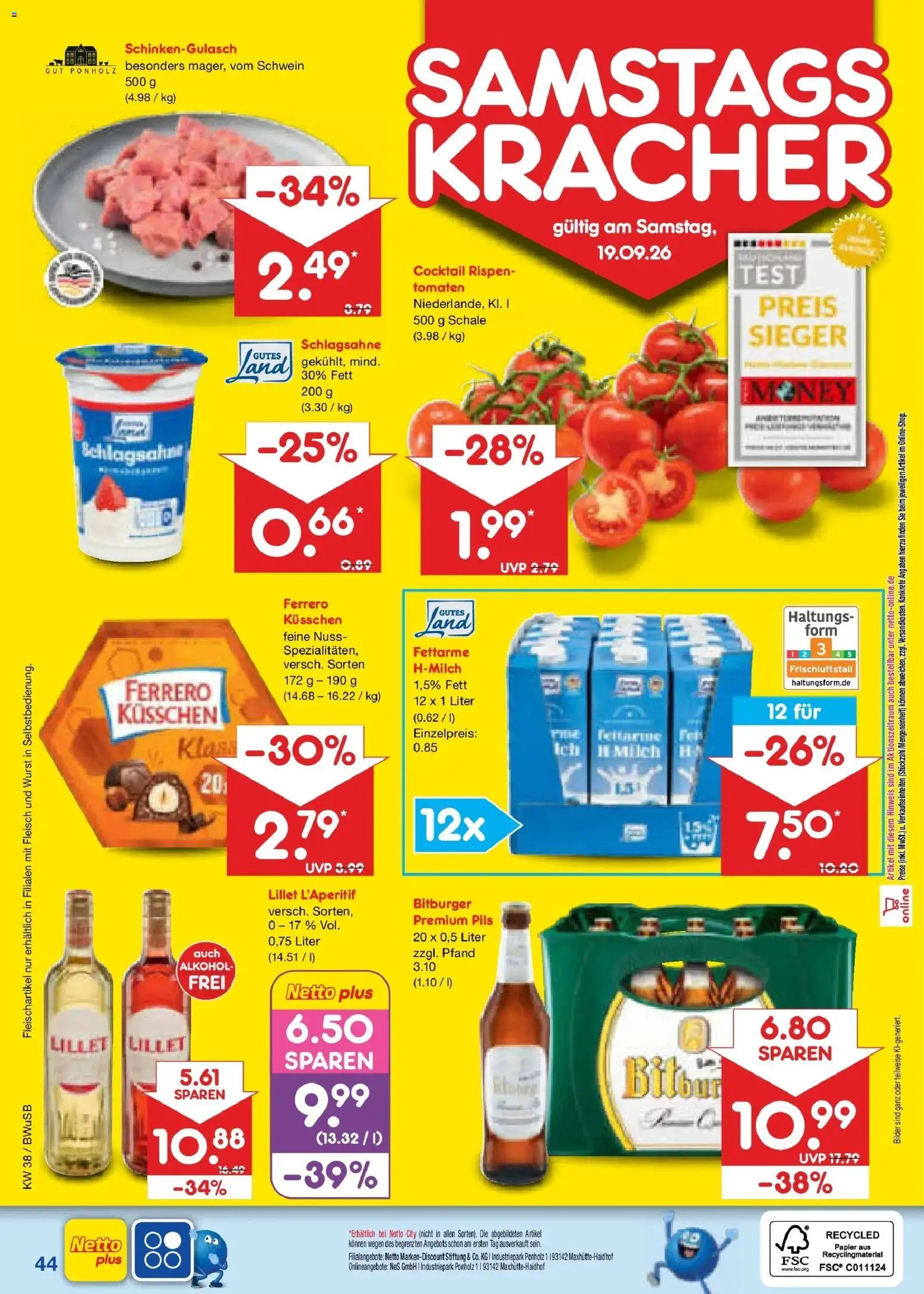 Netto Marken-Discount Prospekt Bielefeld – gültig ab 14.09.2026 | Seite: 58 | Produkte: Bitburger, Pils, Wurst, Fleisch