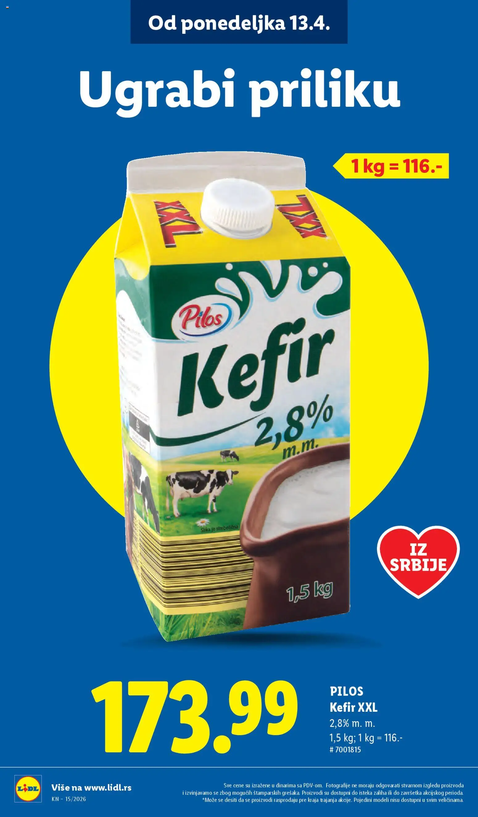 Lidl katalog - važi od 09.04.2026 | Strana: 14 | Proizvode: Kefir