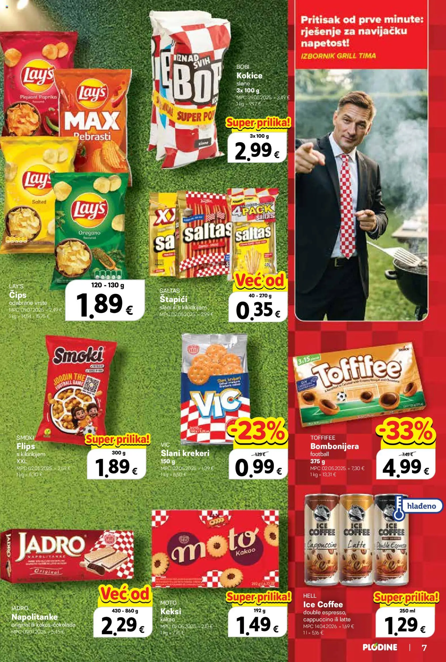 Plodine katalog | vrijedi od 10.06.2026 | Stranica: 7 | Proizvodi: Čips, Bombonijera, Krekeri, Štapići