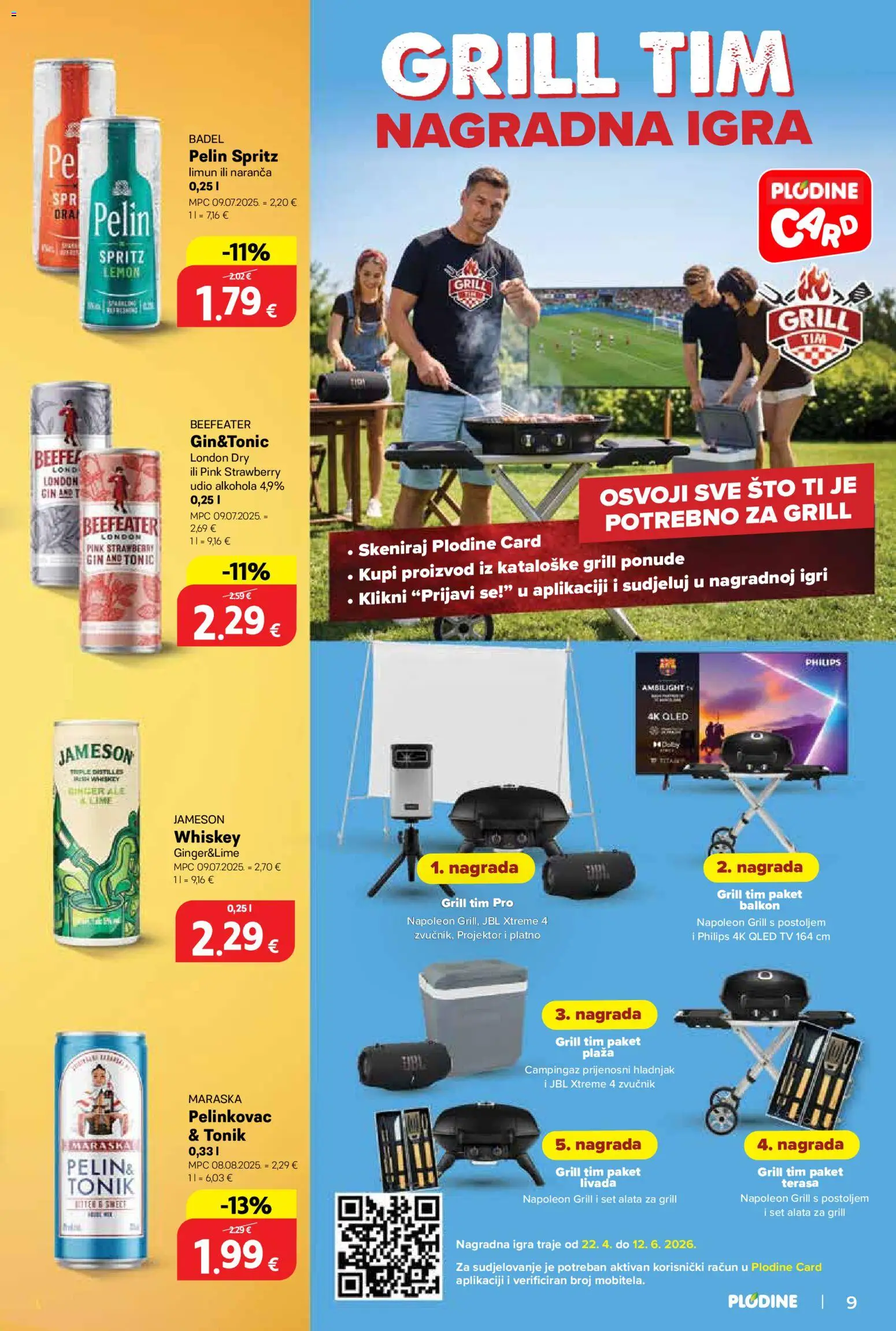 Plodine katalog | vrijedi od 29.04.2026 | Stranica: 9 | Proizvodi: Pelinkovac, Tonic, Tv, Zvučnik
