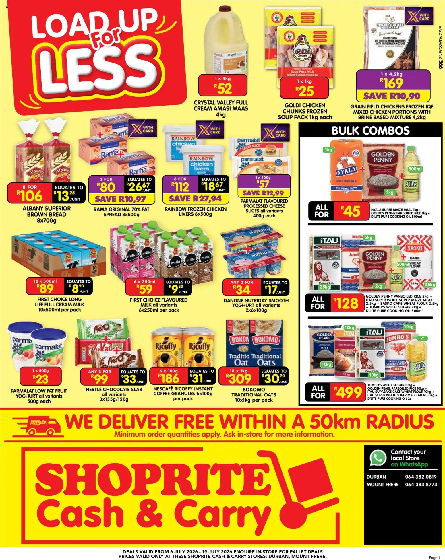 New Shoprite catalogue – valid from 06/07/2026 | Page: 1 | Products: Cake, Oil, Cream, Fruit