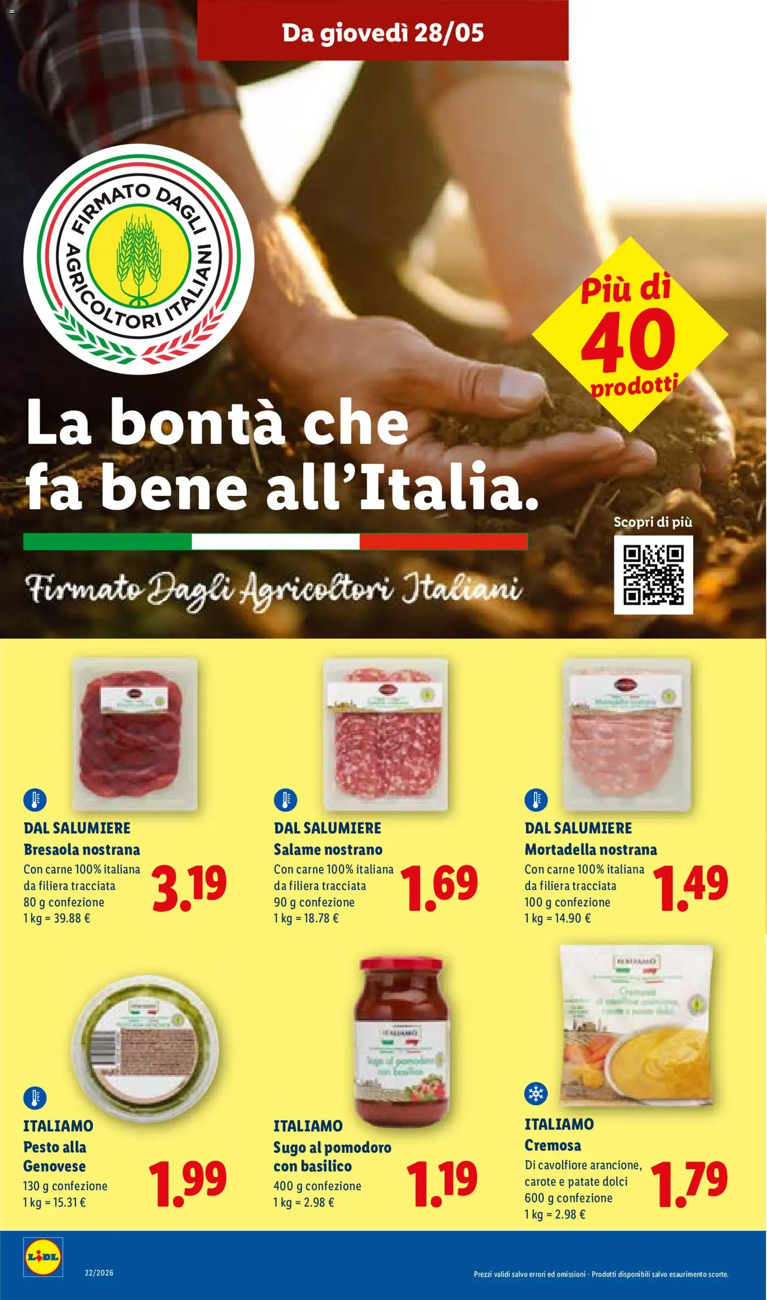 Volantino Lidl del 28.05.2026 | Pagina: 16 | Prodotti: Patate, Carote, Pesto, Cavolfiore