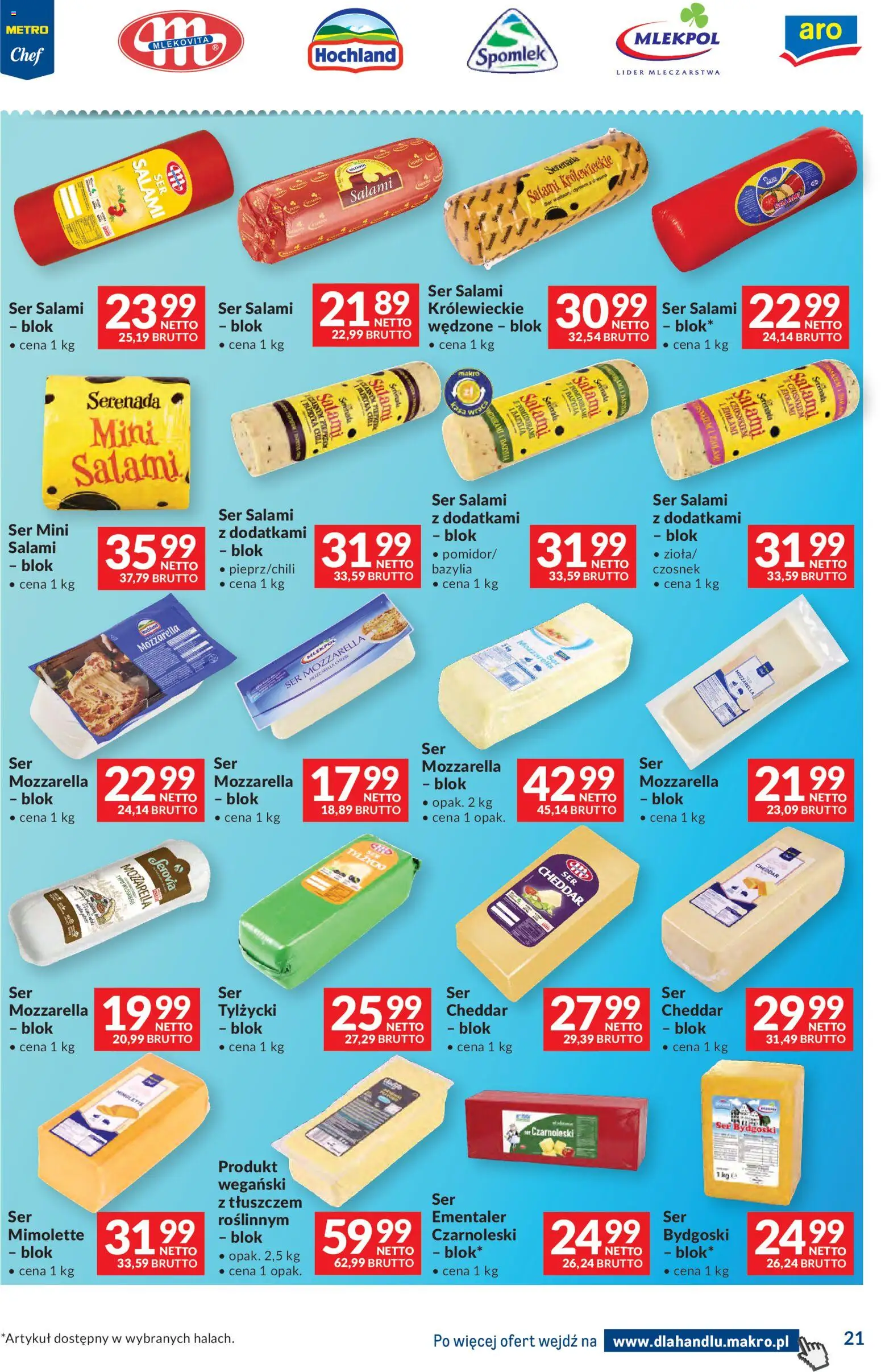 Makro gazetka - Dystrybucja do sklepów od 07.07.2026 | Strona: 21 | Produkty: Czosnek, Papryka, Bazylia, Ser