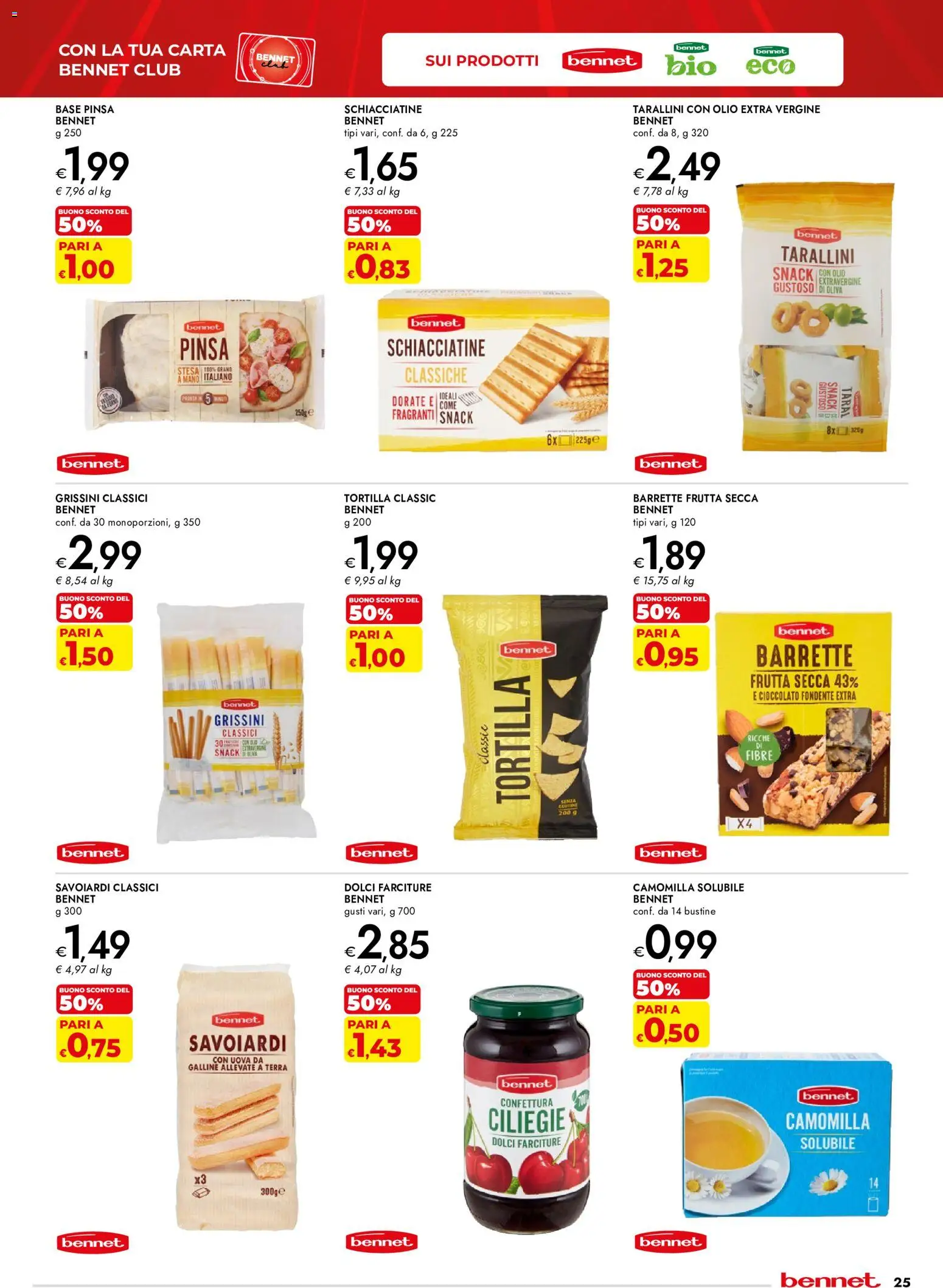 Volantino bennet del 03/09/2026 | Pagina: 25 | Prodotti: Frutta secca, Frutta, Olio extra vergine, Terra