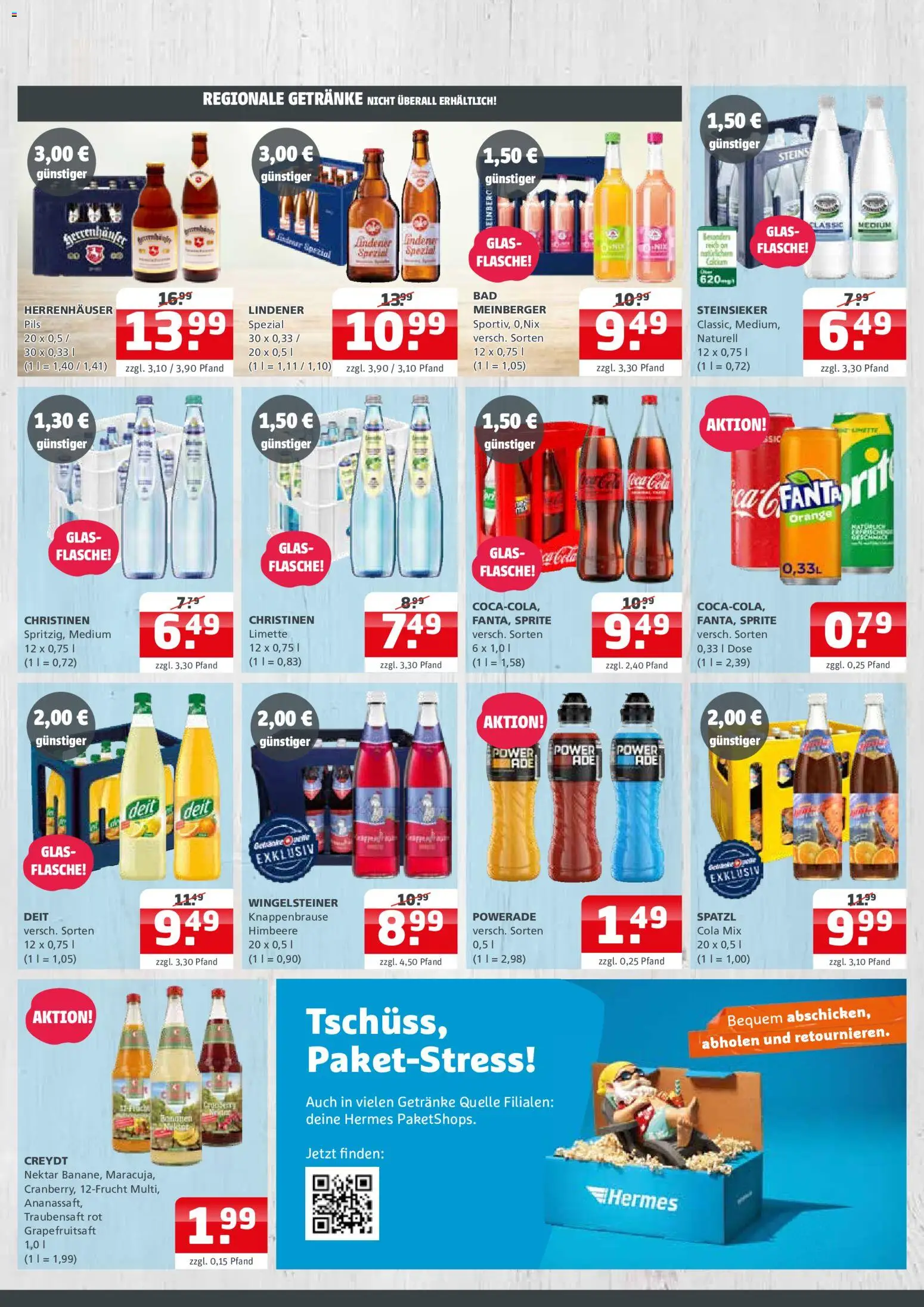 Getränke Quelle - Aktueller Prospekt – gültig ab 31.08.2026 | Seite: 3 | Produkte: Sprite, Cola, Pils, Powerade