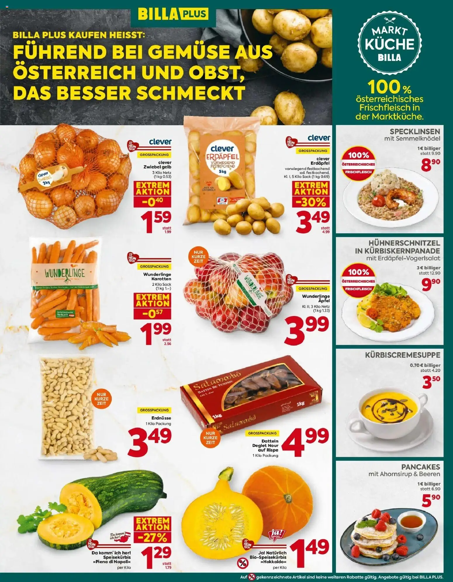 Billa Plus Flugblatt - Kittsee-Burgenland von 15.10.2026 - Aktuelle Angebote | Seite: 9 | Produkte: Gemüse, Erdnüsse, Äpfel