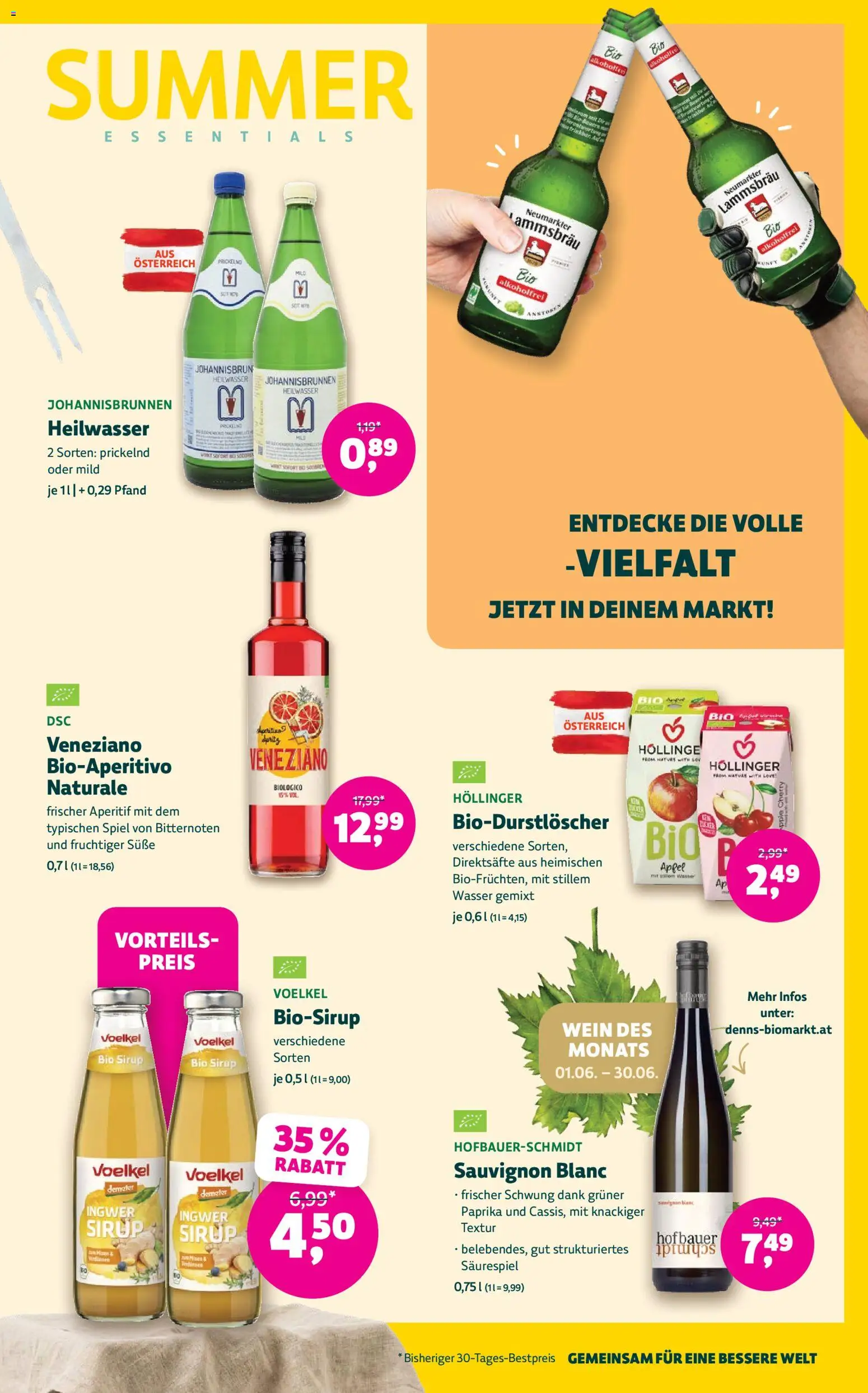 Denns BioMarkt Flugblatt gültig ab 03.06.2026 | Seite: 11 | Produkte: Wasser, Spiel, Wein