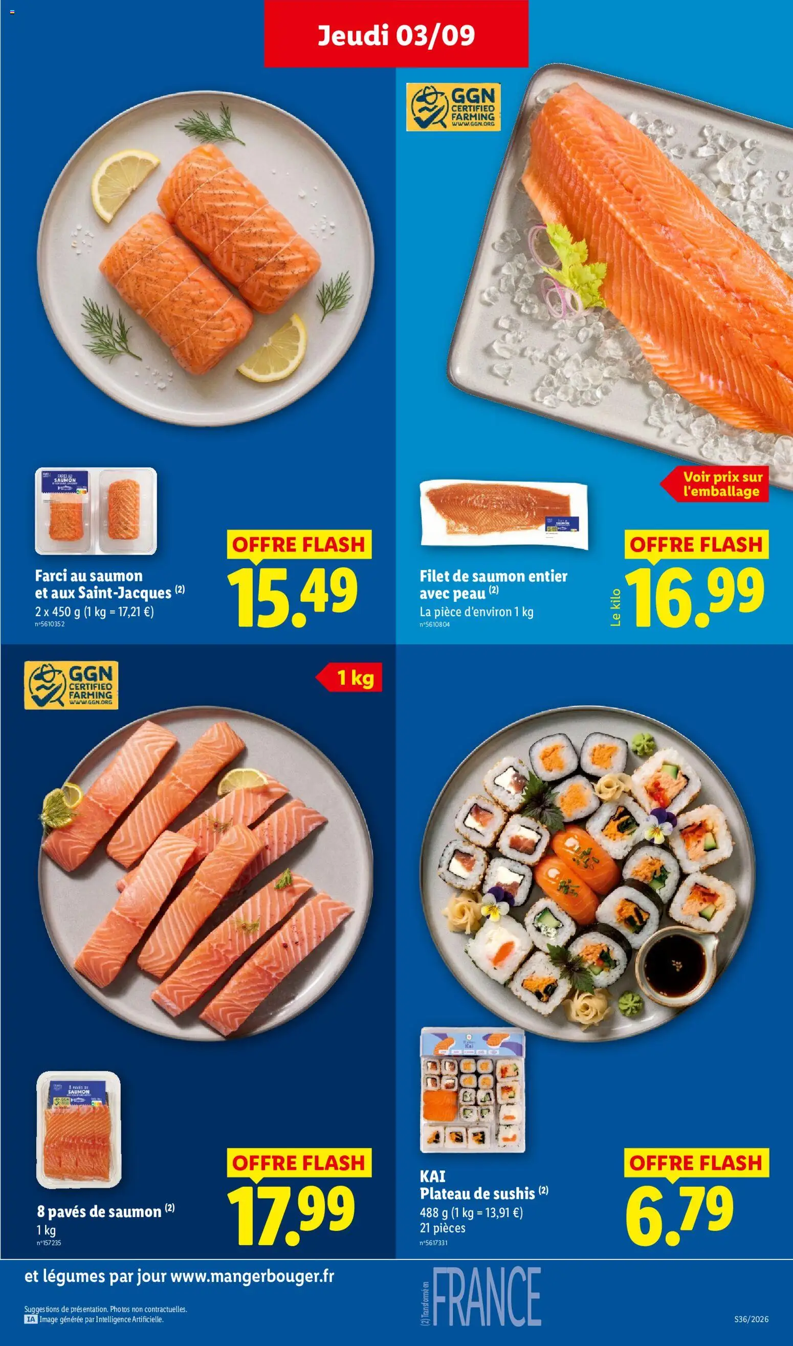 {H1} | Page: 11 | Produits: Saumon entier, Plateau, Filet de saumon, Saumon