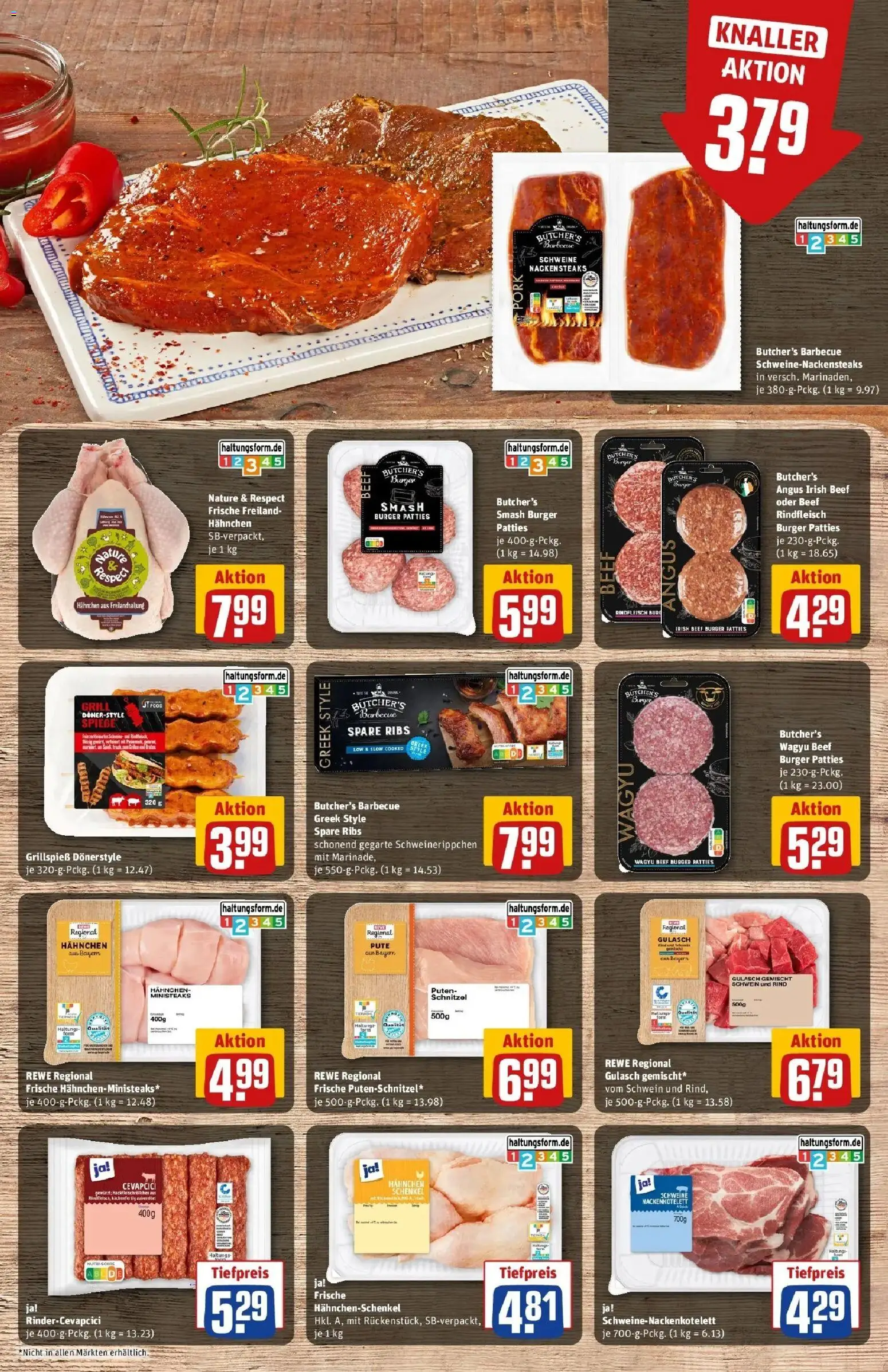 REWE Prospekt ab 21.09.2026 zum Blättern » Angebote | Seite: 15 | Produkte: Grill, Spare ribs, Cevapcici, Gulasch