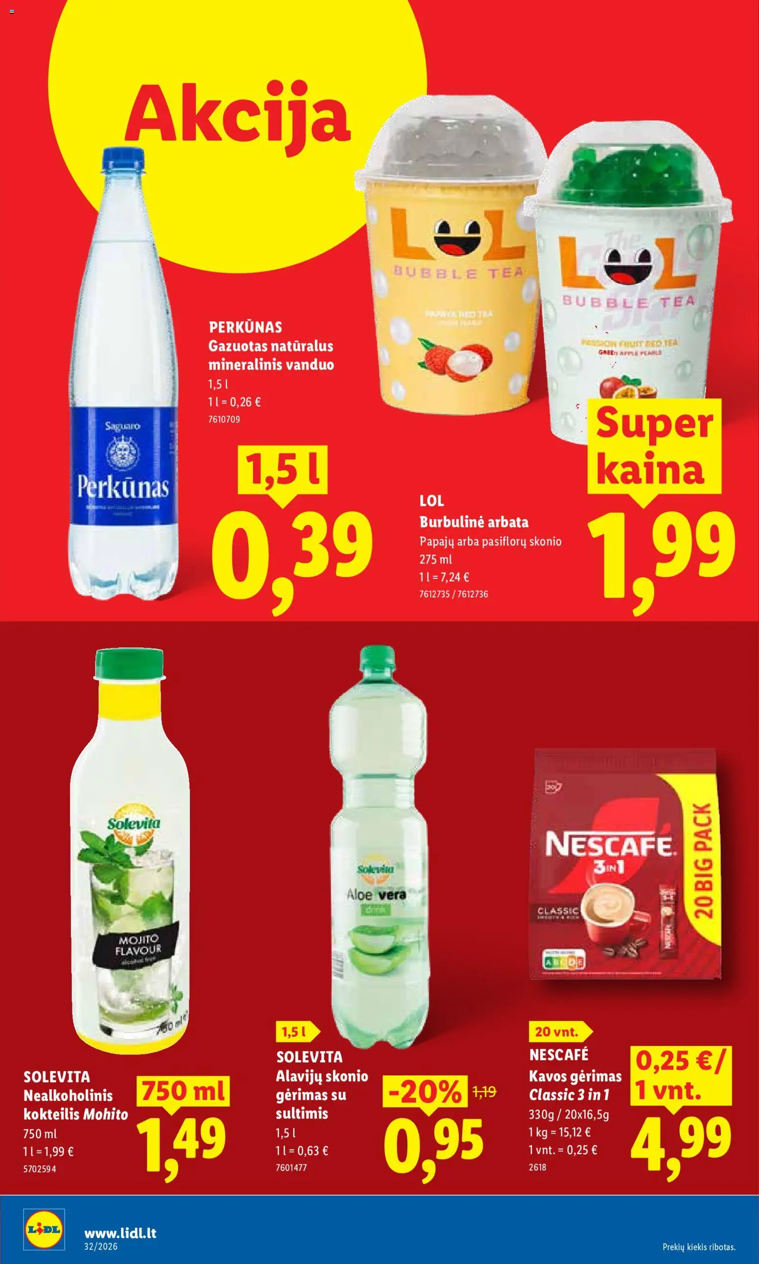 LIDL akcijos nuo 2026.08.03 | Puslapis: 24 | Prekių: Arbata, Mineralinis vanduo