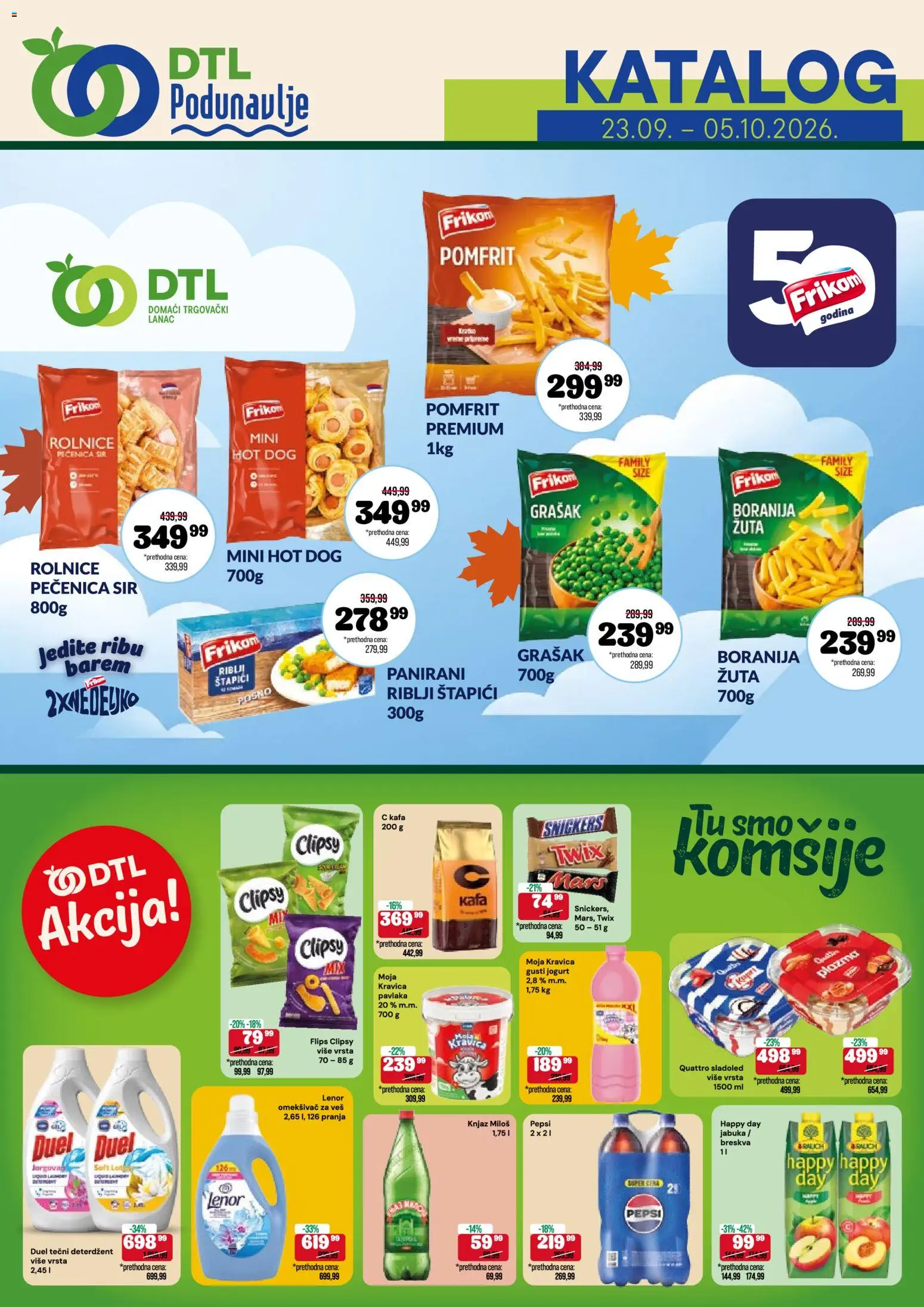 Podunavlje katalog - važi od 23.09.2026 | Strana: 1 | Proizvode: Omekšivač, Omekšivač za veš, Pepsi, Pavlaka