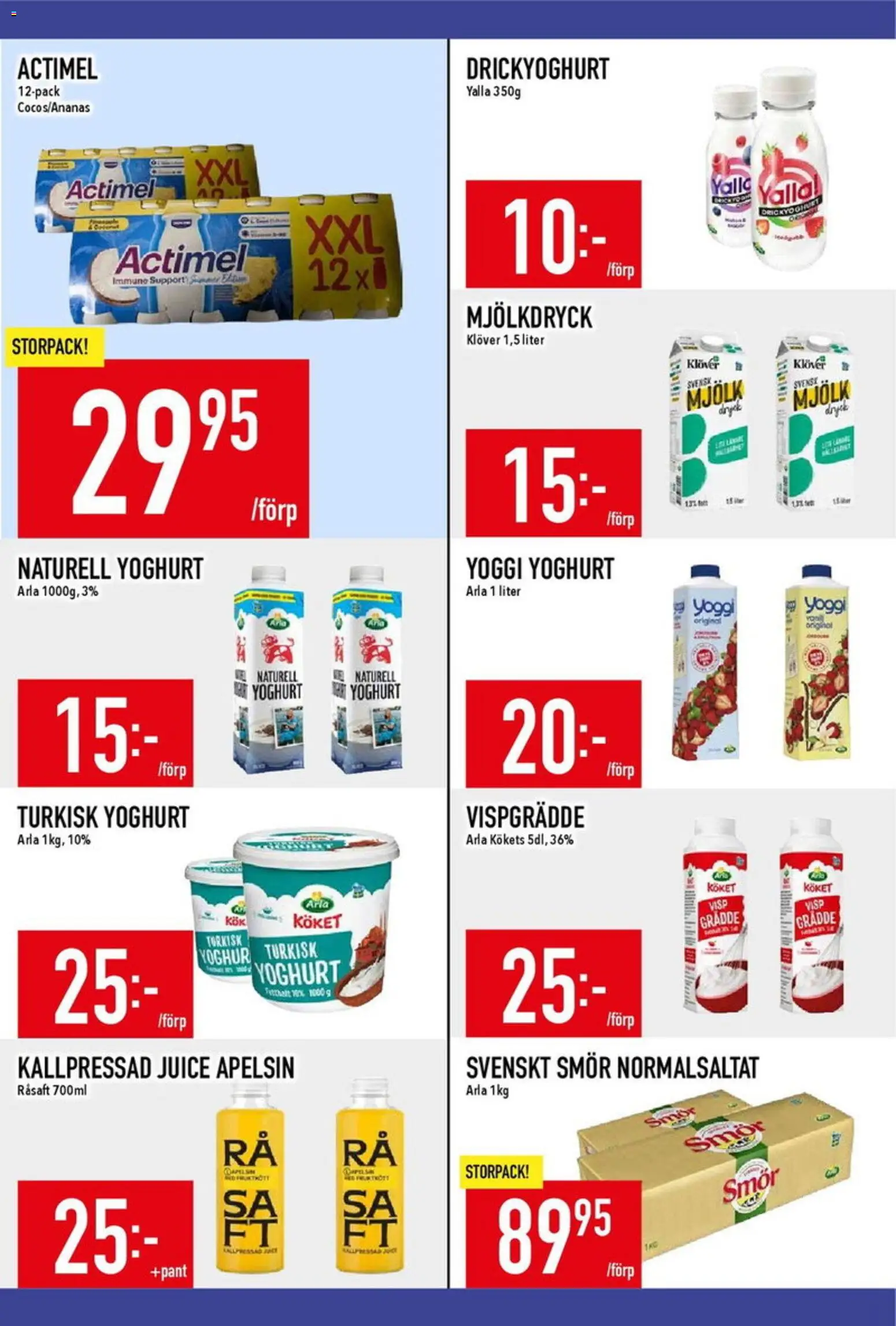 Matdax reklamblad aktuell från 20/07/2026 | Sida: 9 | Produkter: Mjölk, Yoghurt, Grädde, Vispgrädde