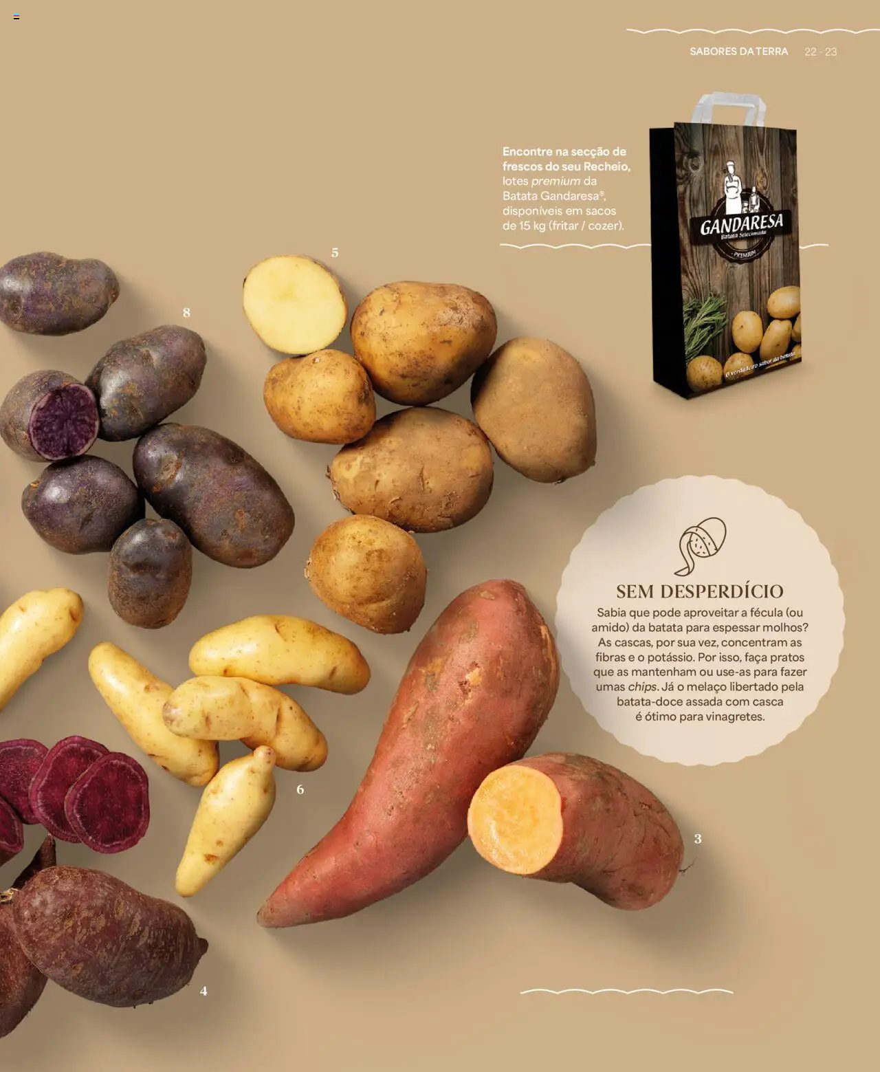 Recheio - Recheio da Terra │ válido de 25/09/2025 | Página: 23 | Produtos: Batata, Faca, Pratos, Molhos