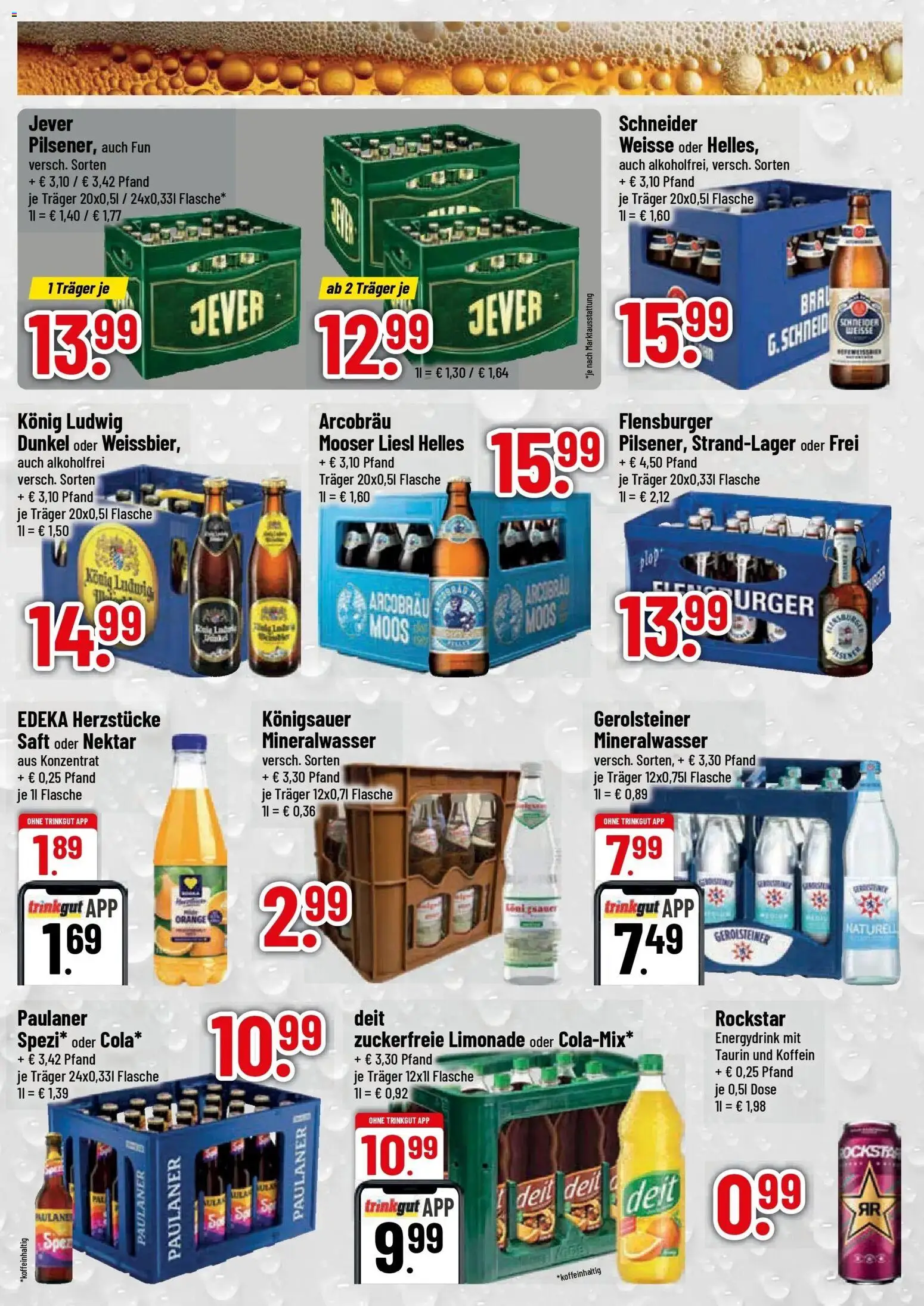 Trinkgut - trinkgut: Wochenangebote (ab 12.10.2026) » Angebote online | Seite: 3 | Produkte: Flensburger, Jever, Saft, Paulaner
