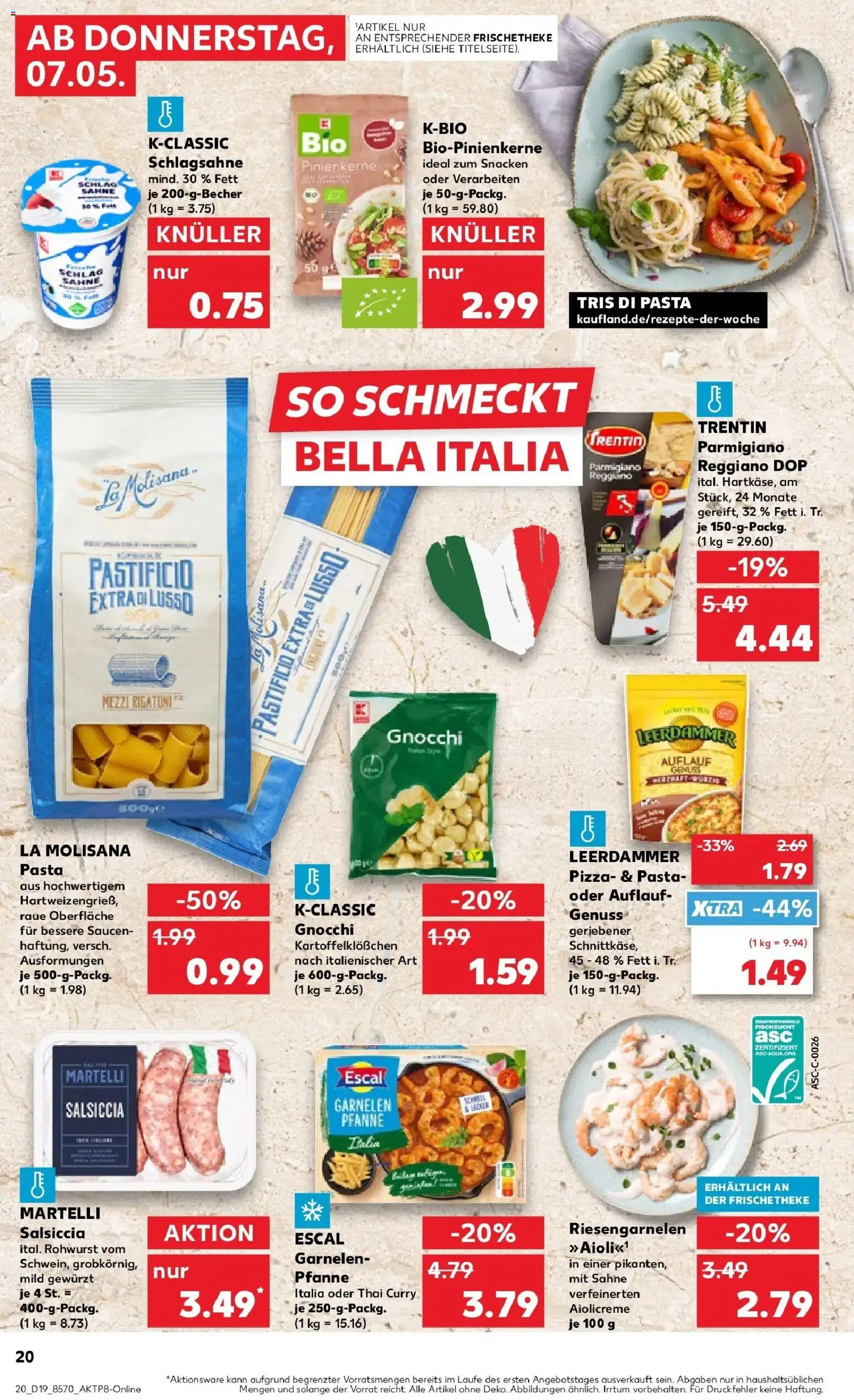Kaufland Prospekt Leonberg	 – gültig ab 04.05.2026 | Seite: 25 | Produkte: Garnelen, Pasta, Pizza, Sahne