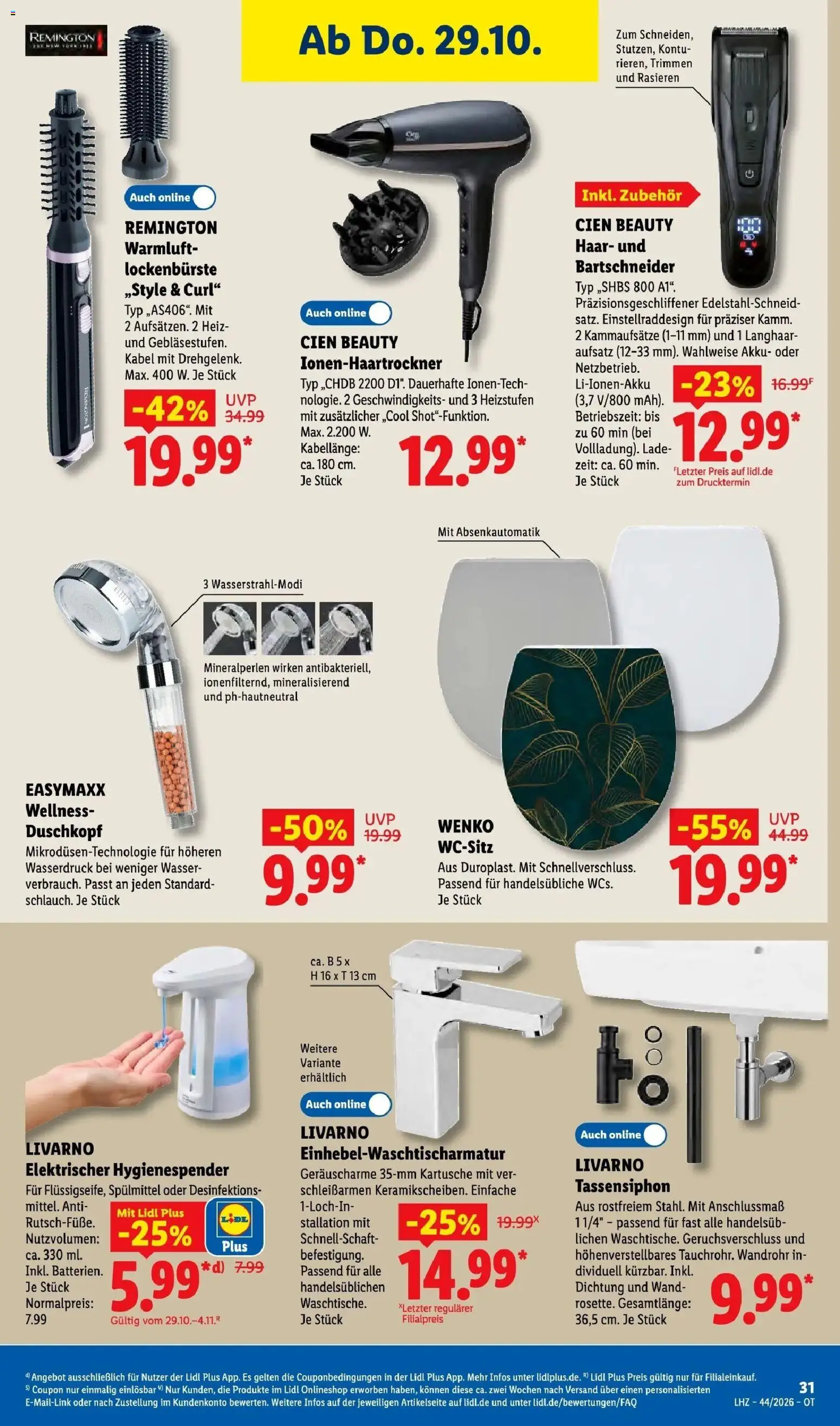 Lidl Prospekt Malchow (ab 26.10.2026) zum Blättern » Angebote | Seite: 53 | Produkte: Kabel, Wasser, Duschkopf