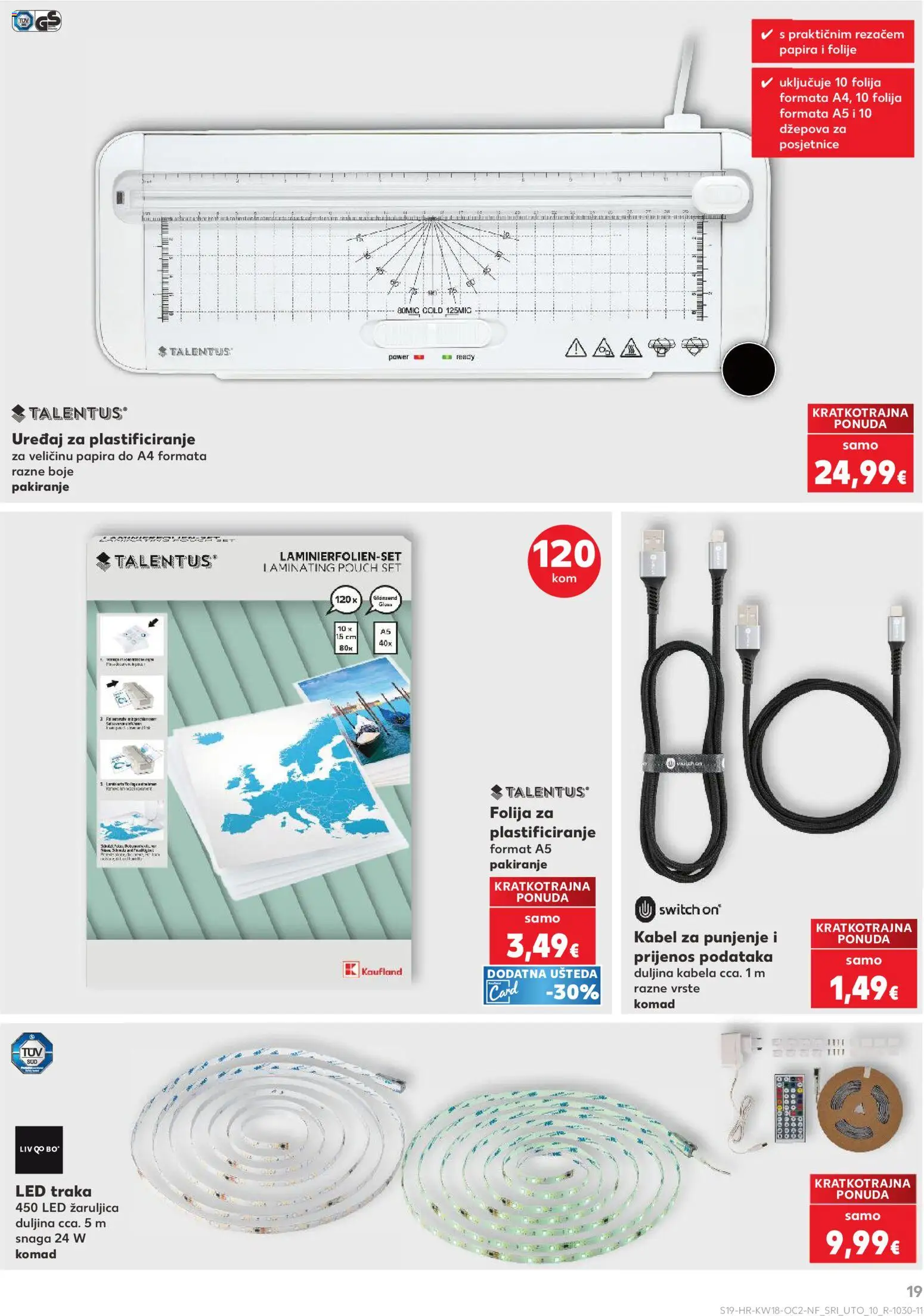 Kaufland katalog | vrijedi od 29.04.2026 | Stranica: 19 | Proizvodi: Kabel, Laminator