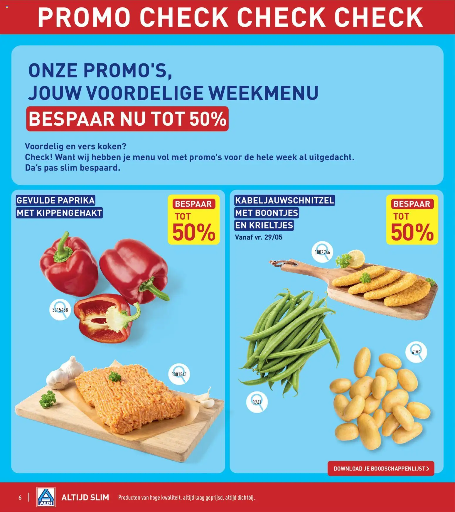 {H1} | Pagina: 6 | Producten: Krieltjes, Kippengehakt