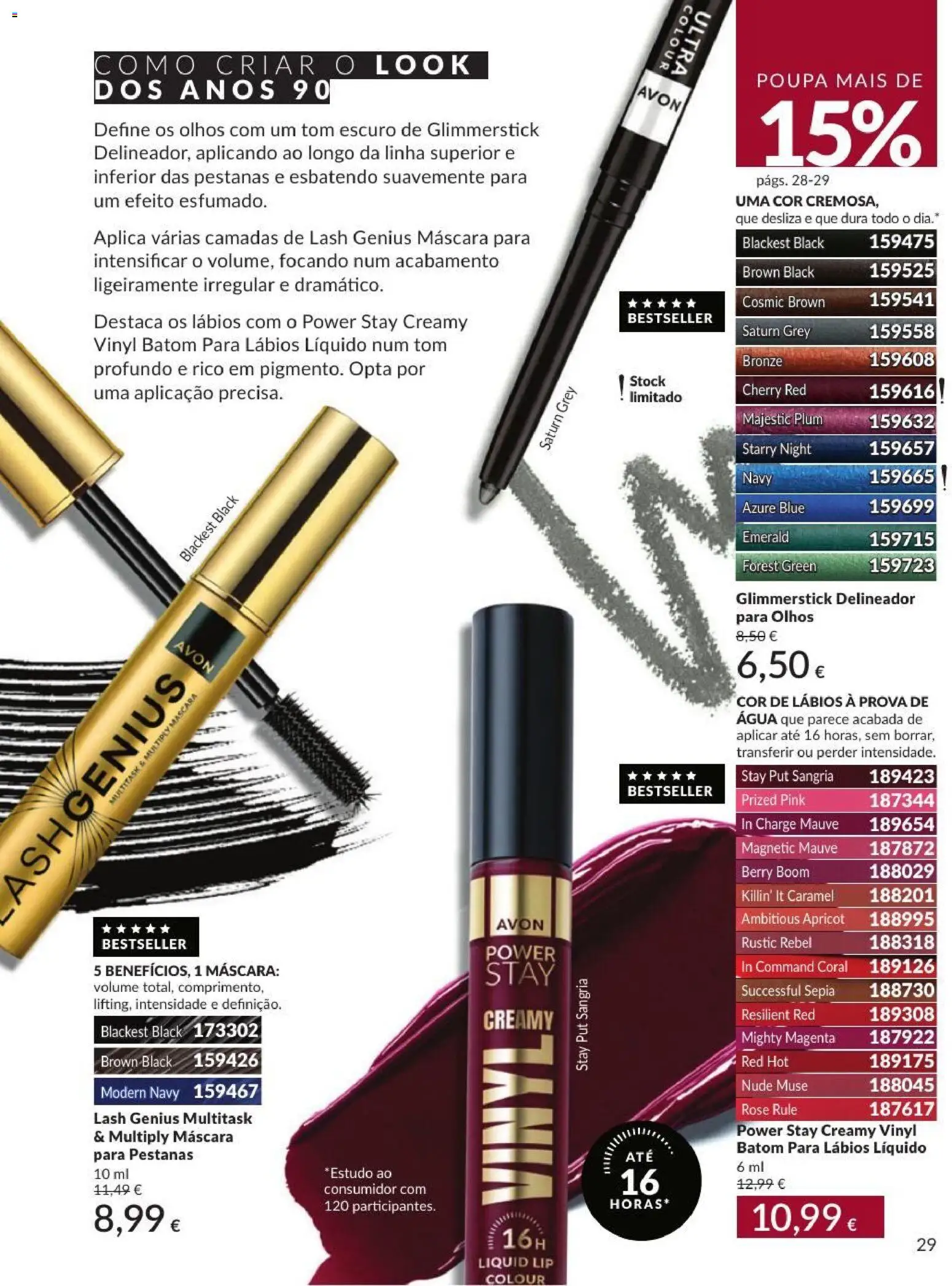 Catálogo Avon Campanha 9 │ válido de 01/09/2026 | Página: 29 | Produtos: Agua, Delineador, Batom